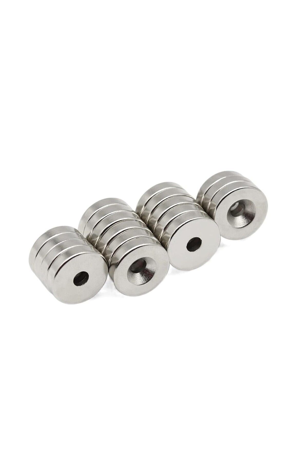 Elioure 10 Adet Neodyum Mıknatıs, 20mm x 5mm, Havşa Delikli, Güçlü ve Dayanıklı