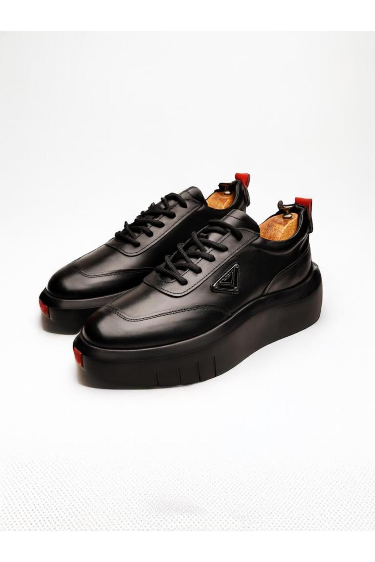 İBAY BLACK VOVA W HAKİKİ DERİ ERKEK CASUAL AYAKKABI