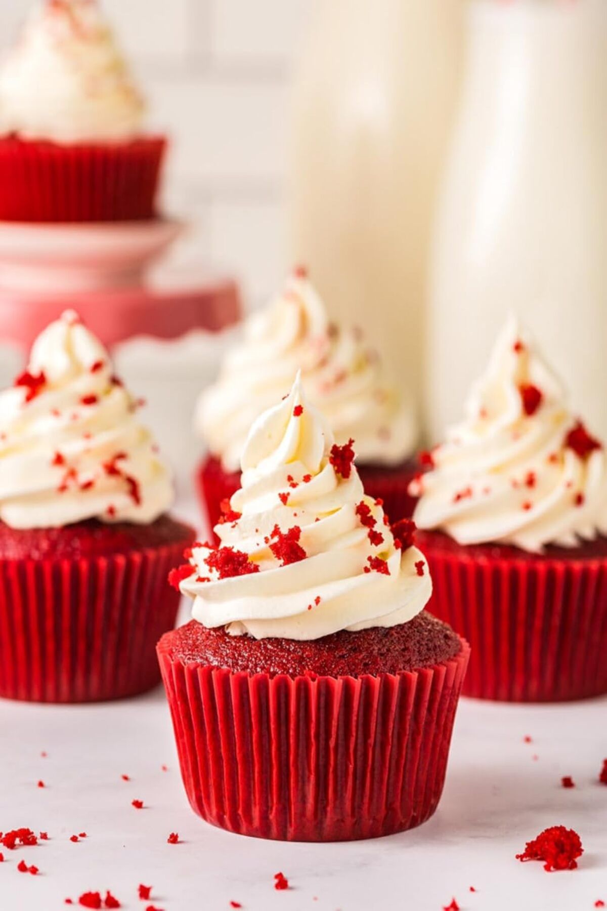 STOREMAX jvnnastore Hediye Sepeti Takribi 200 Adet Büyük Boy Kırmızı Muffin Kek Kalıbı, Cupcake Kağı