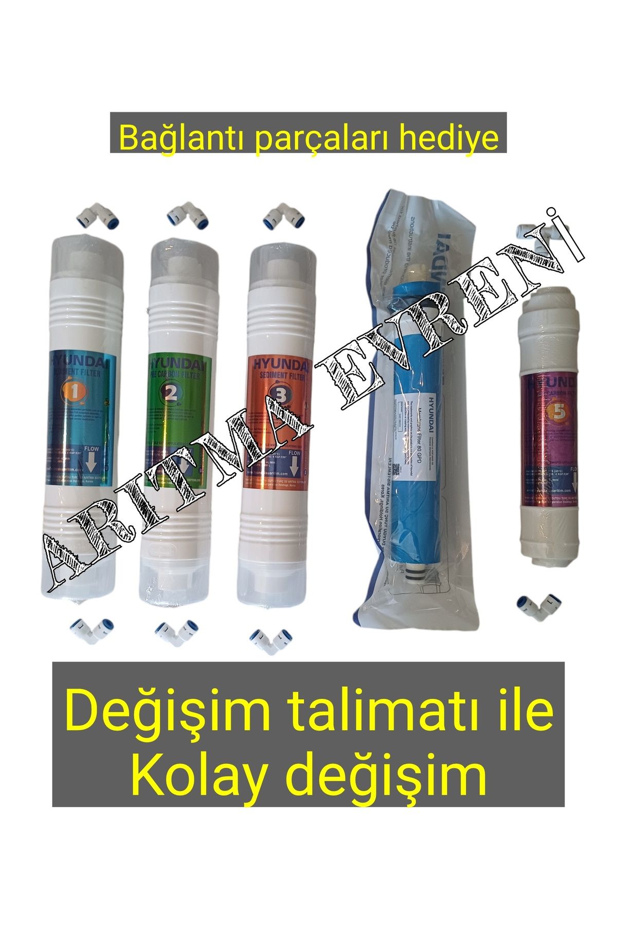 urasu arıtma hyundai uyumlu 5li su arıtma filtresi