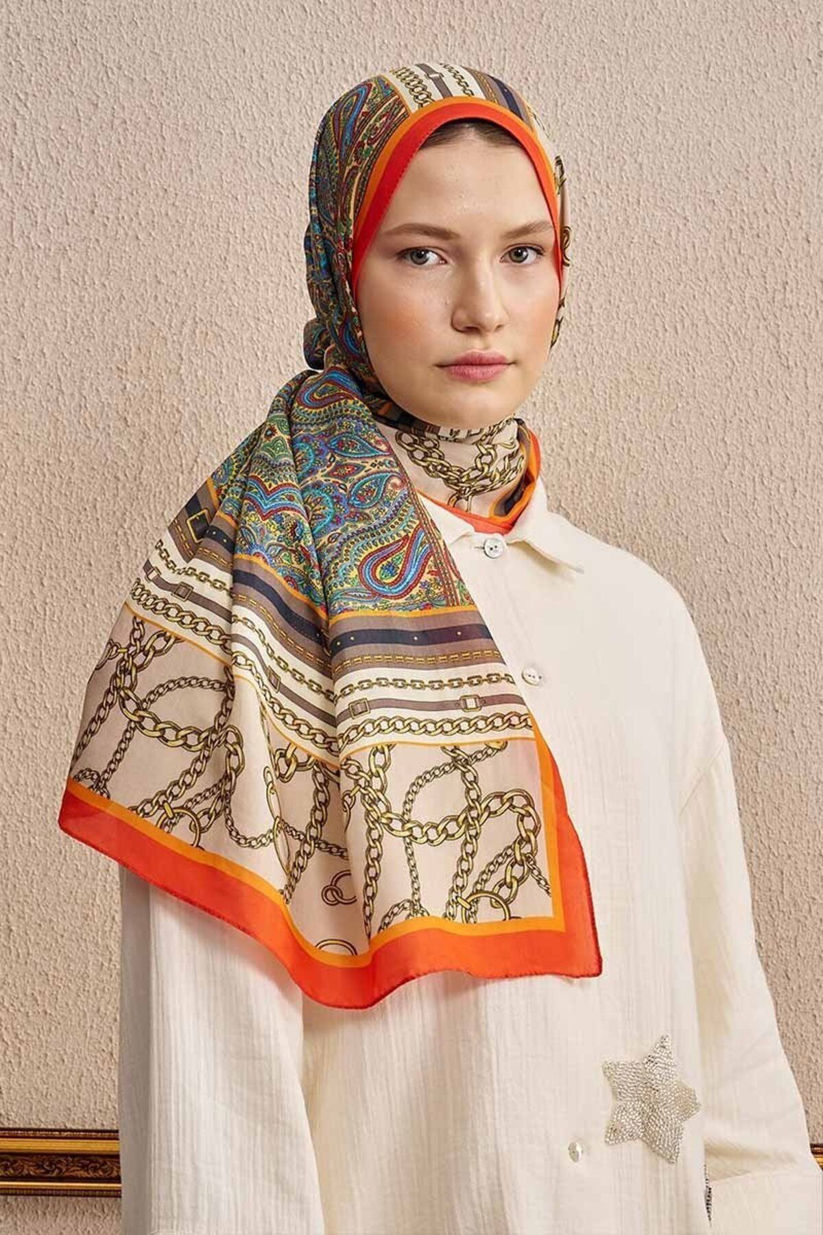 Perla Scarf & More ED Celebrity Lustre Şal - Turuncu