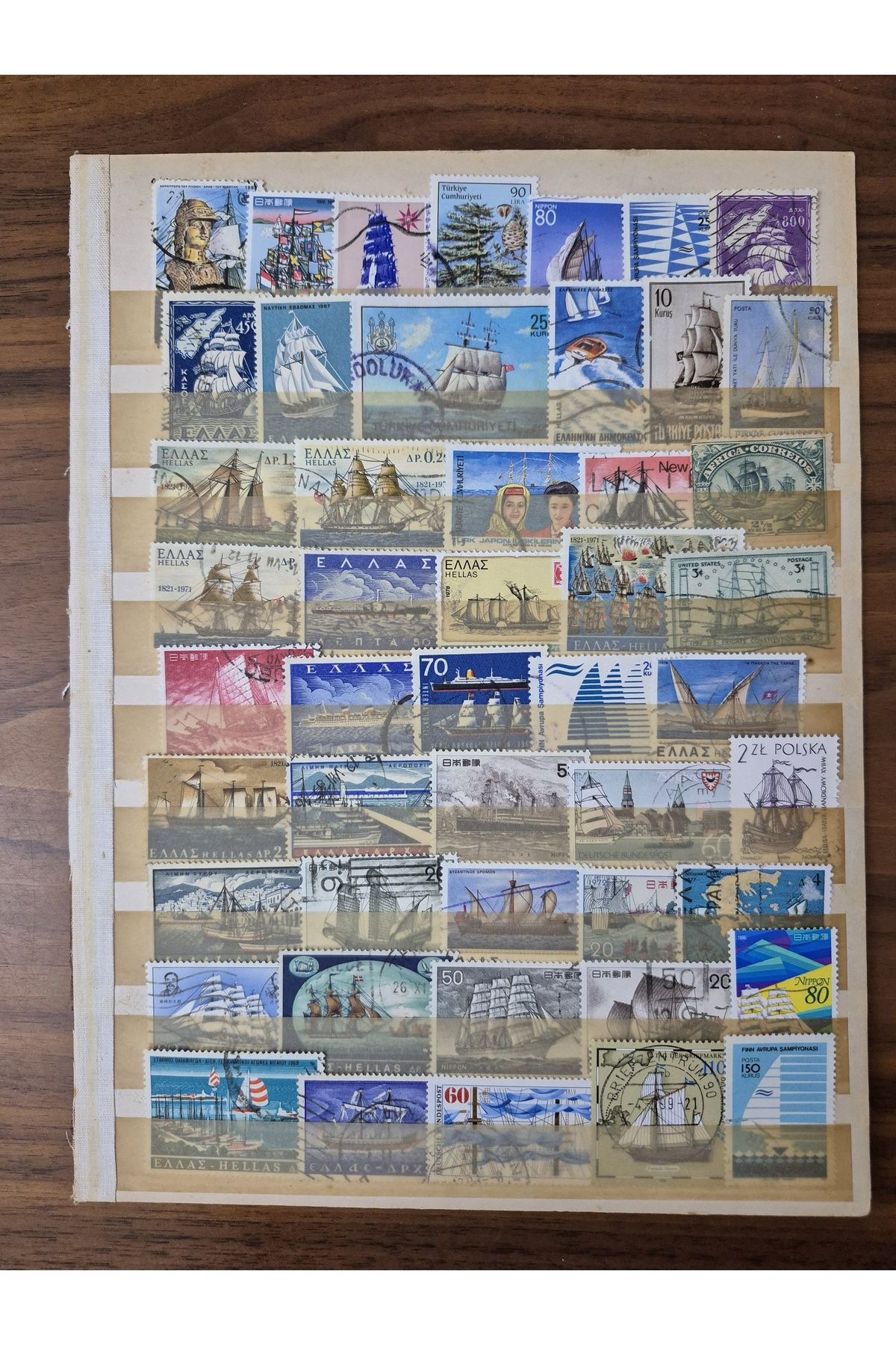 Edi Antik Kartelasında Farklı Ülke Yelkenli Pulları 2