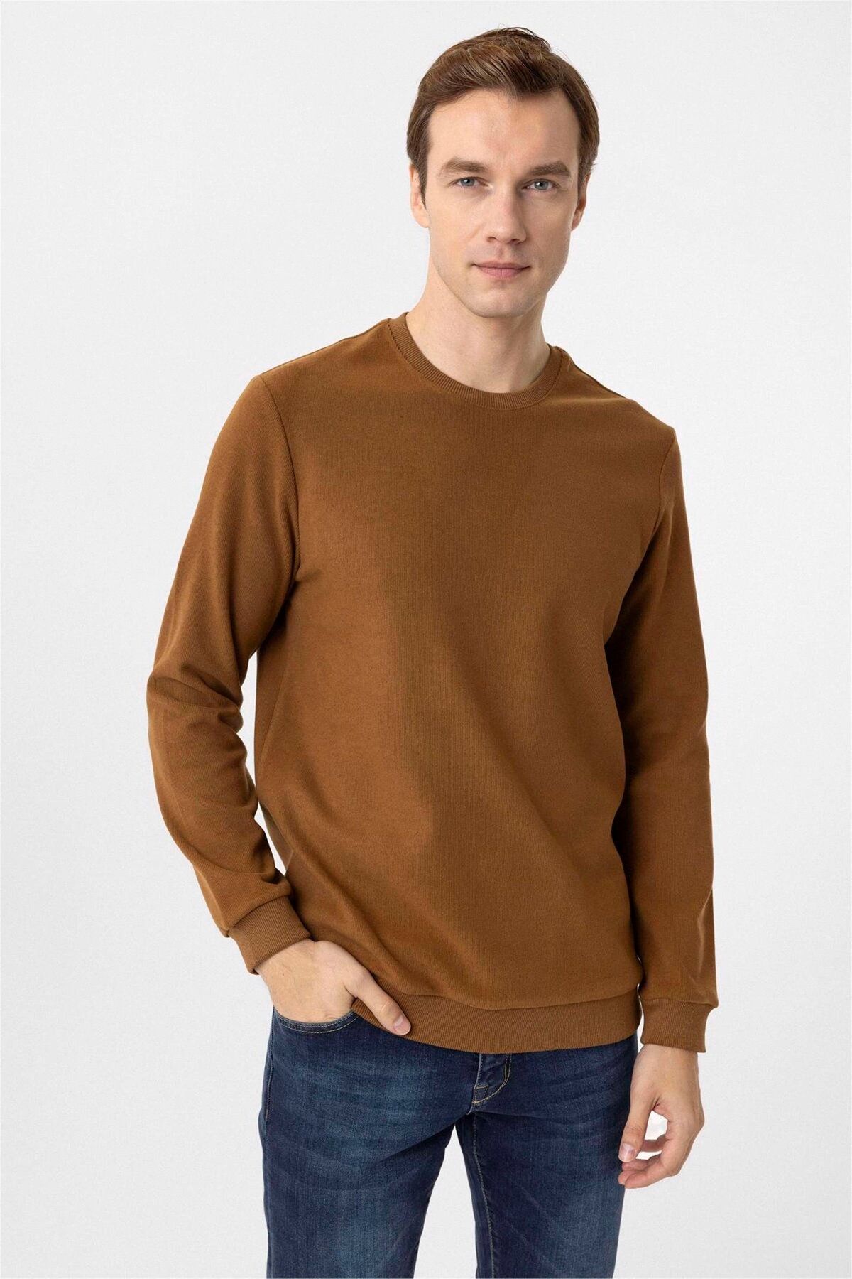 SÜVARİ Normal Kalıp O Yaka Düz SweatShirt