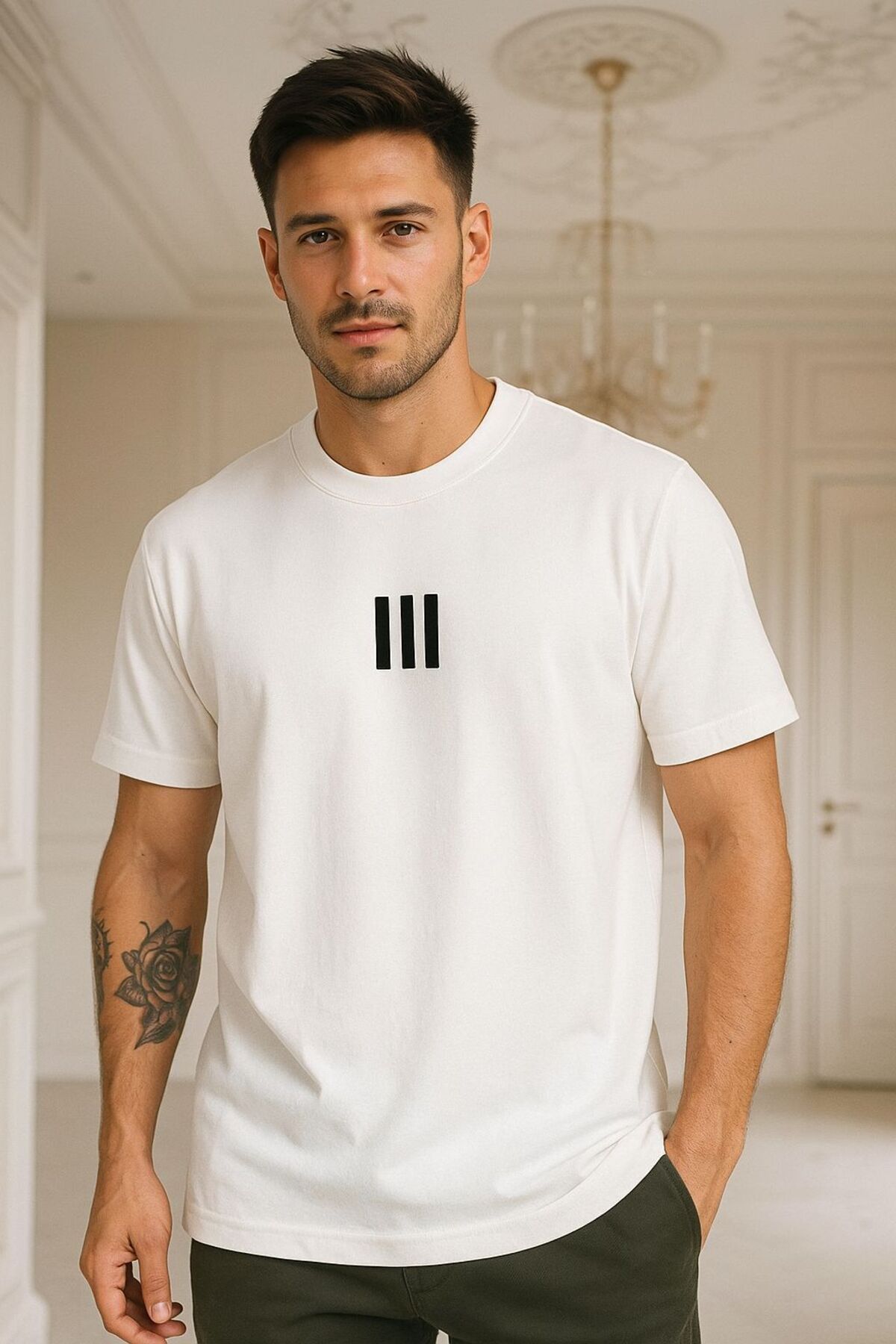 ELZE MODA 3 ÇİZGİLİ A KALİTE PREMİUM OVERSİZE T-SHİRT