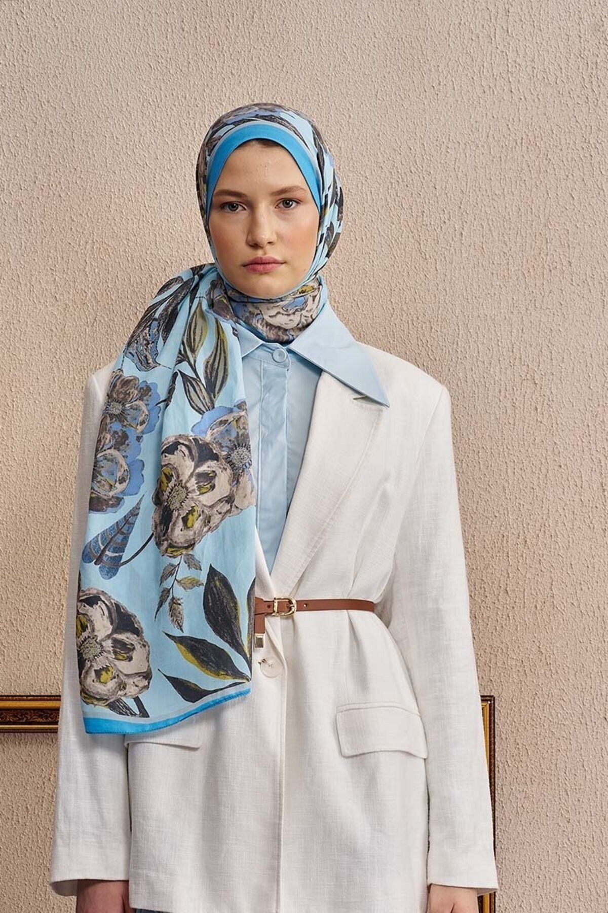 Perla Scarf & More ED Celebrity Carmina Şal - Mavi