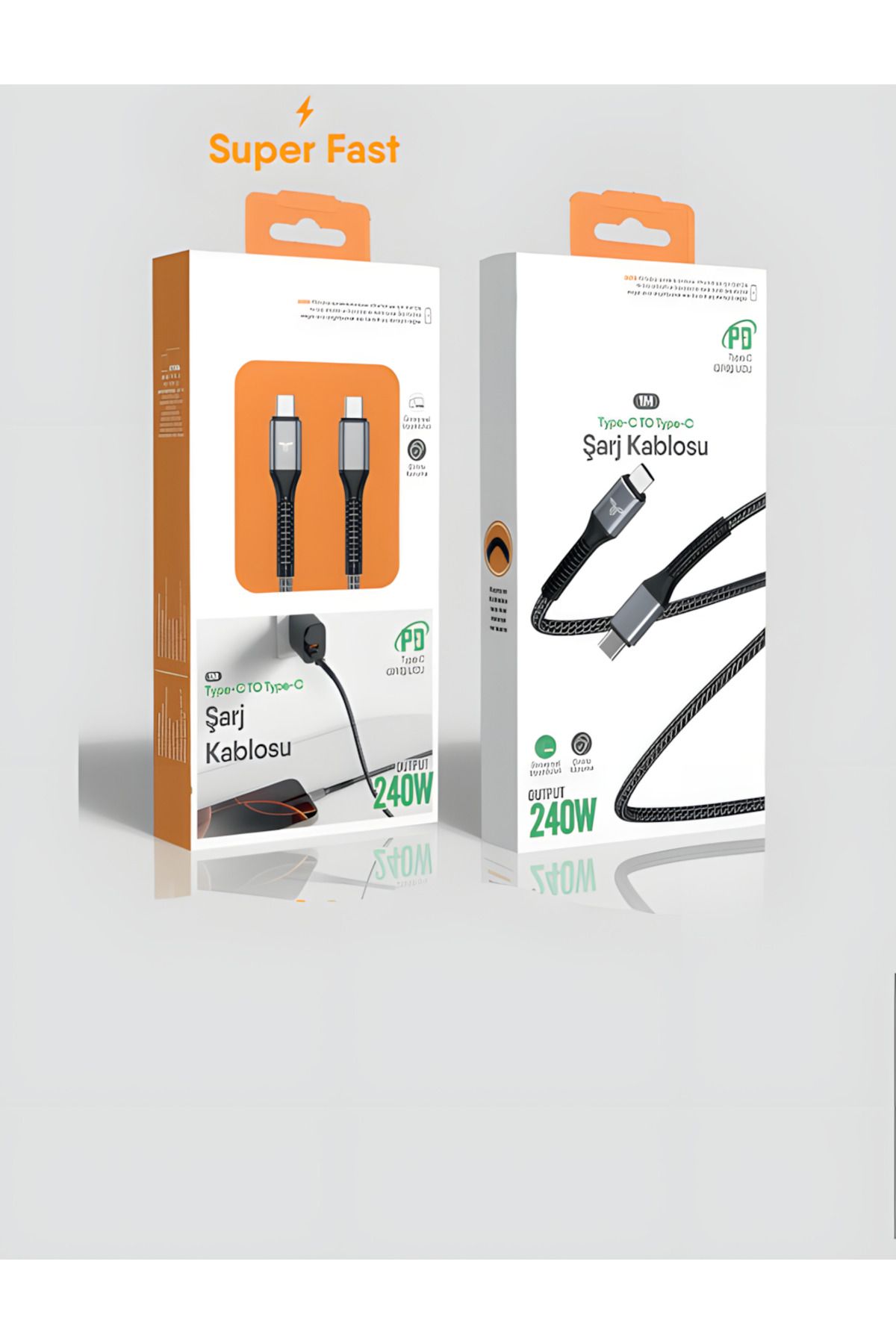 Kgntech Şarj Kablosu Type-C To Type-C 240w