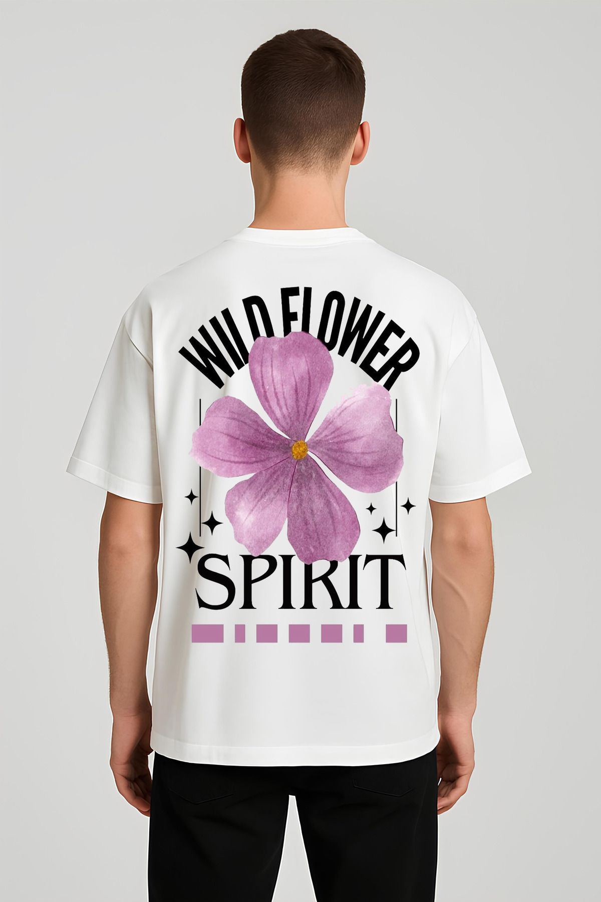 MODA Unisex Oversize Kalıp Spirit Baskılı T-Shirt