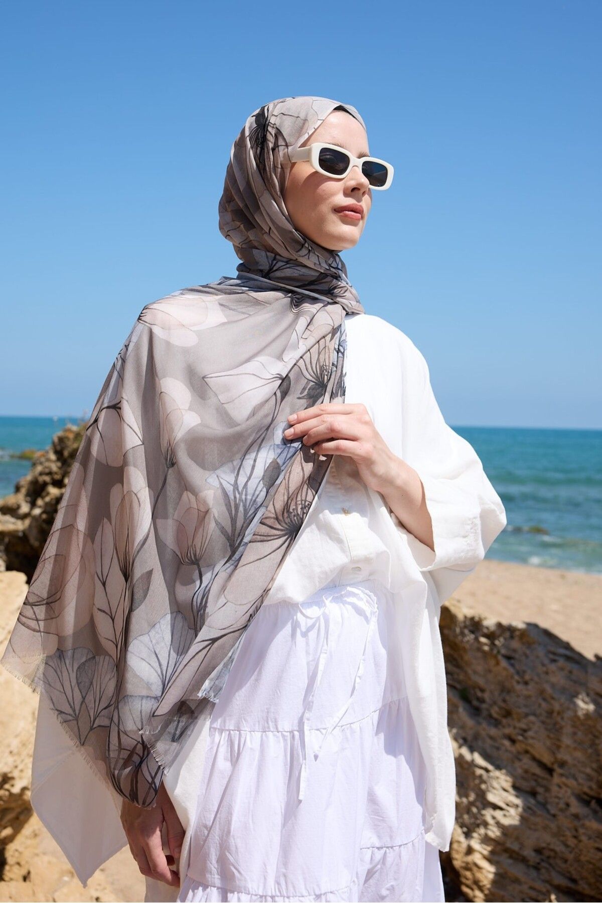 Modakaşmir-Alicia Pattern Moon Shawl 3