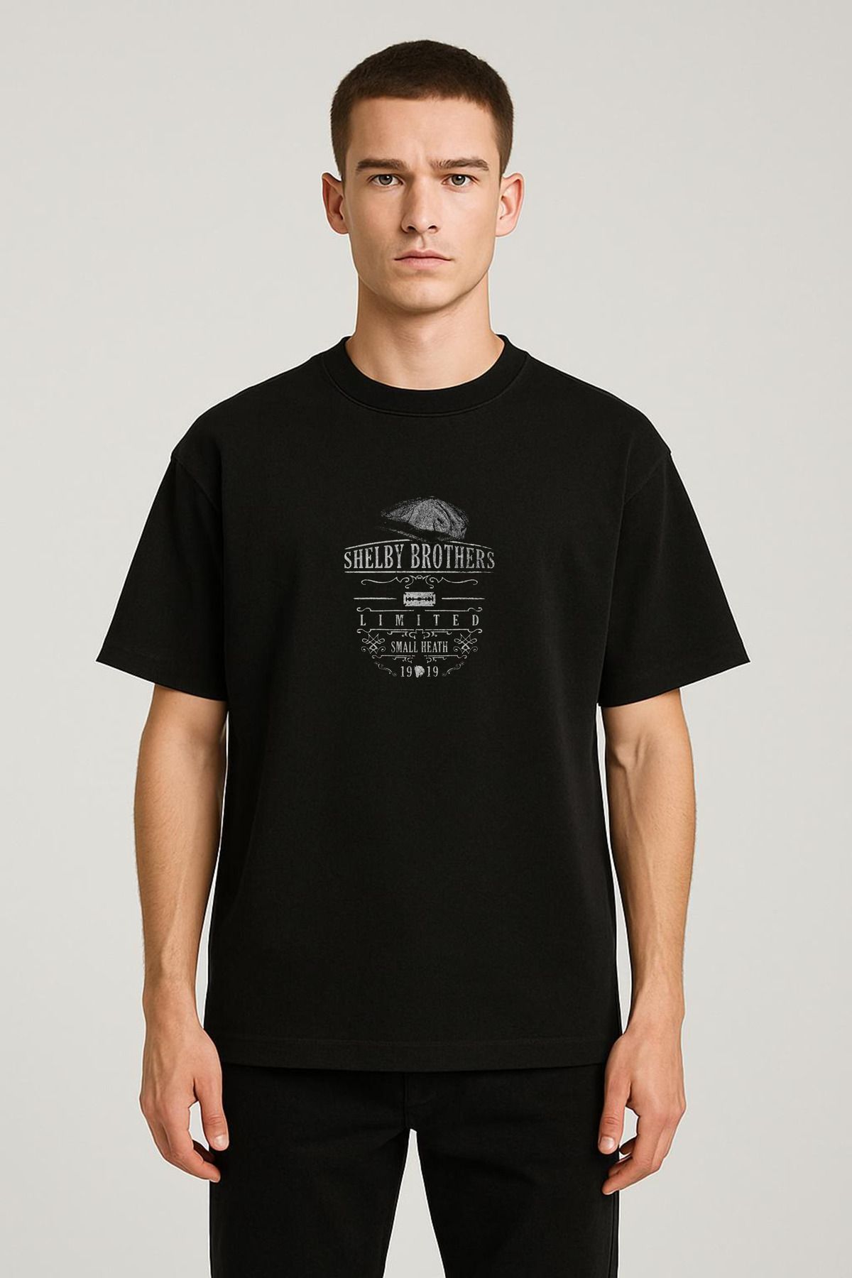 MODA Unisex Oversize Kalıp Shelby Baskılı T-Shirt