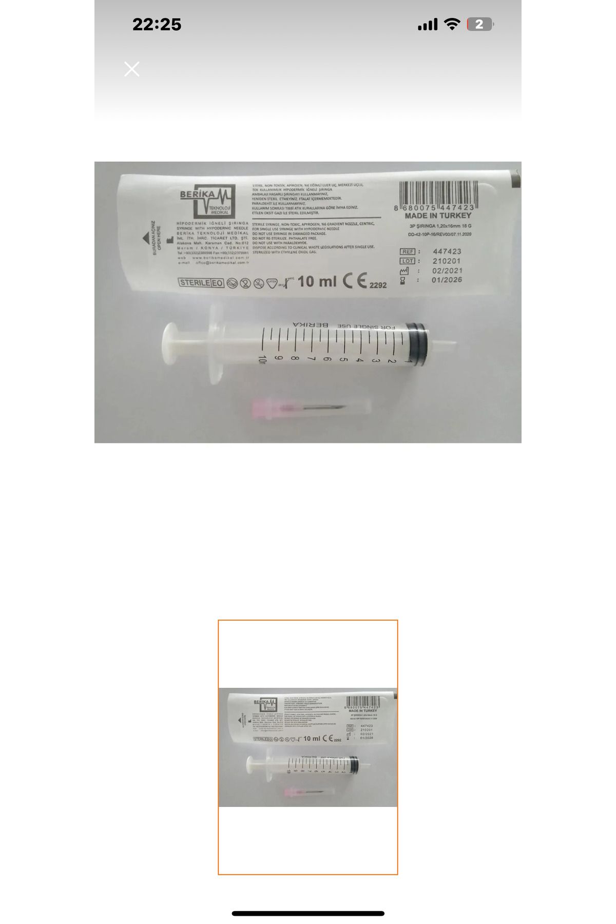 Berika BERİKA 10 ML PEMBE UÇ ENJEKTÖR 100 ADET