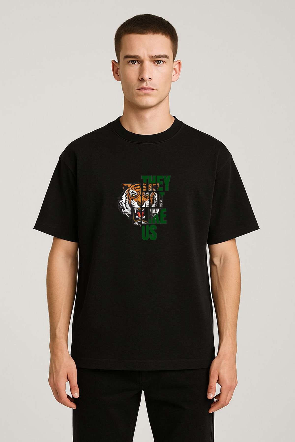 MODA Unisex Oversize Kalıp They Not Like Us Baskılı T-Shirt