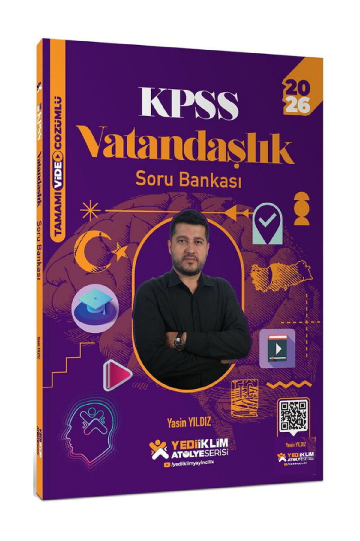 Yediiklim Yayınları Atölye Serisi 2026 KPSS Genel Kültür Vatandaşlık Tamamı Video Çözümlü Soru Bankası Yasin Yıldız