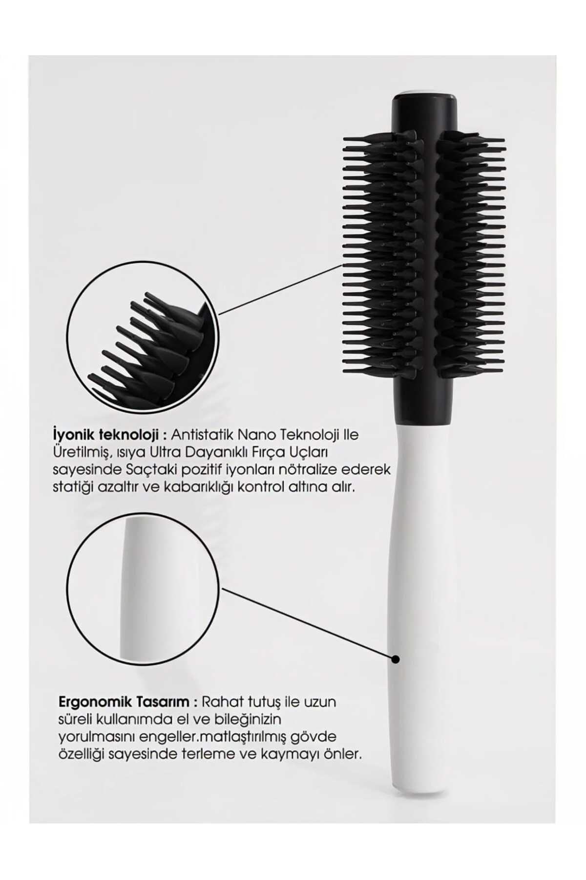 Isıya Dayanıklı Fön Fırçası Saç Tarağı Heat Resistant Blow Dry Brush — vic668 — تصویر 2 از 5
