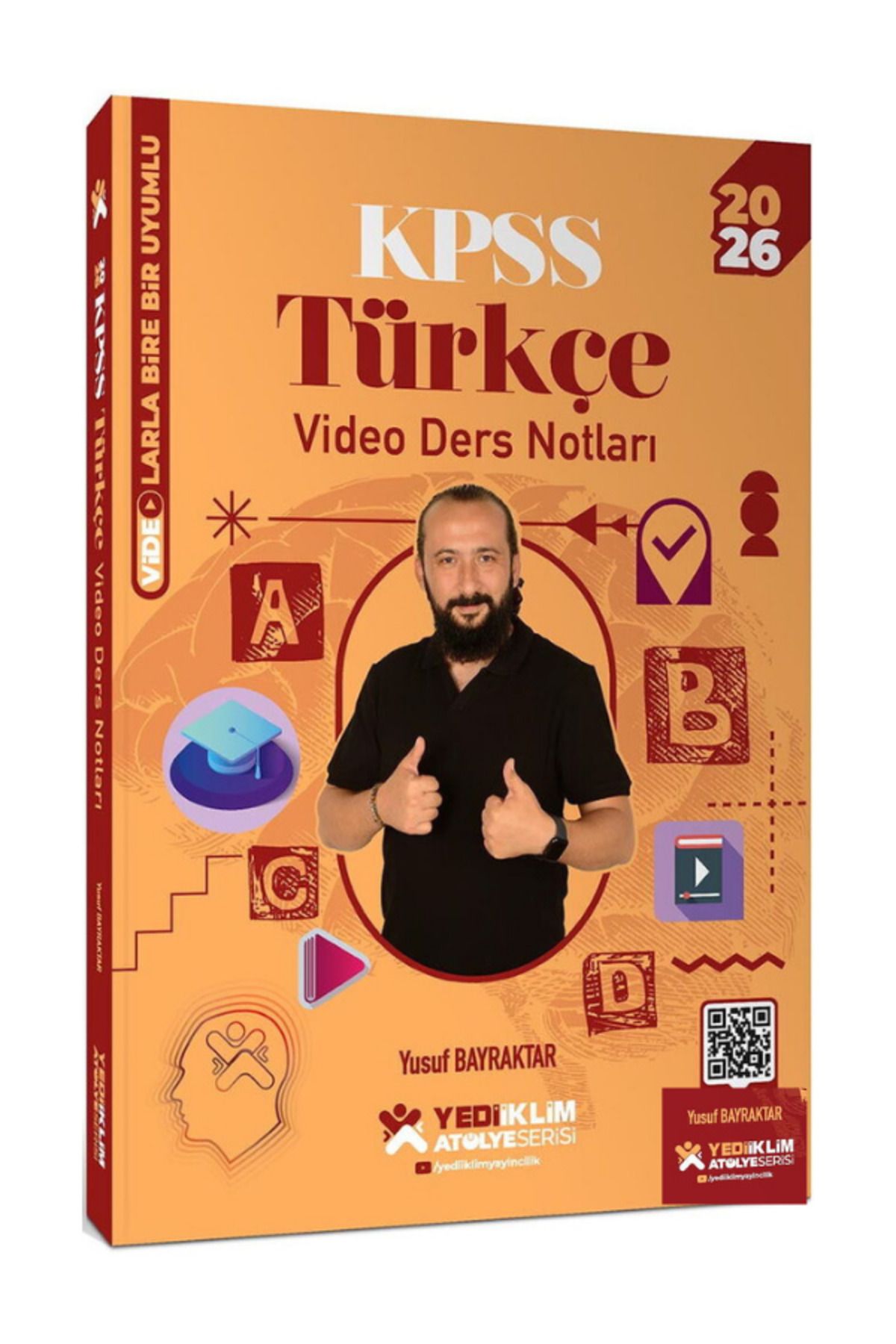 Yediiklim Yayınları Atölye Serisi 2026 KPSS Genel Yetenek Türkçe Video Ders Notları Yusuf Bayraktar