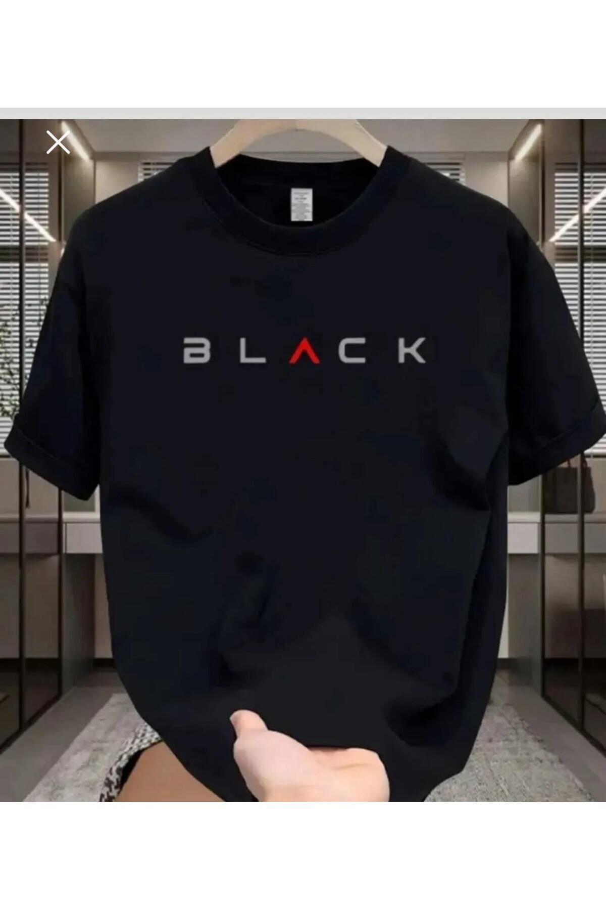 ELZE MODA A KALİTE PREMİUM BLACK BASKILI UNİSEX OVERSİZE T-SHİRT