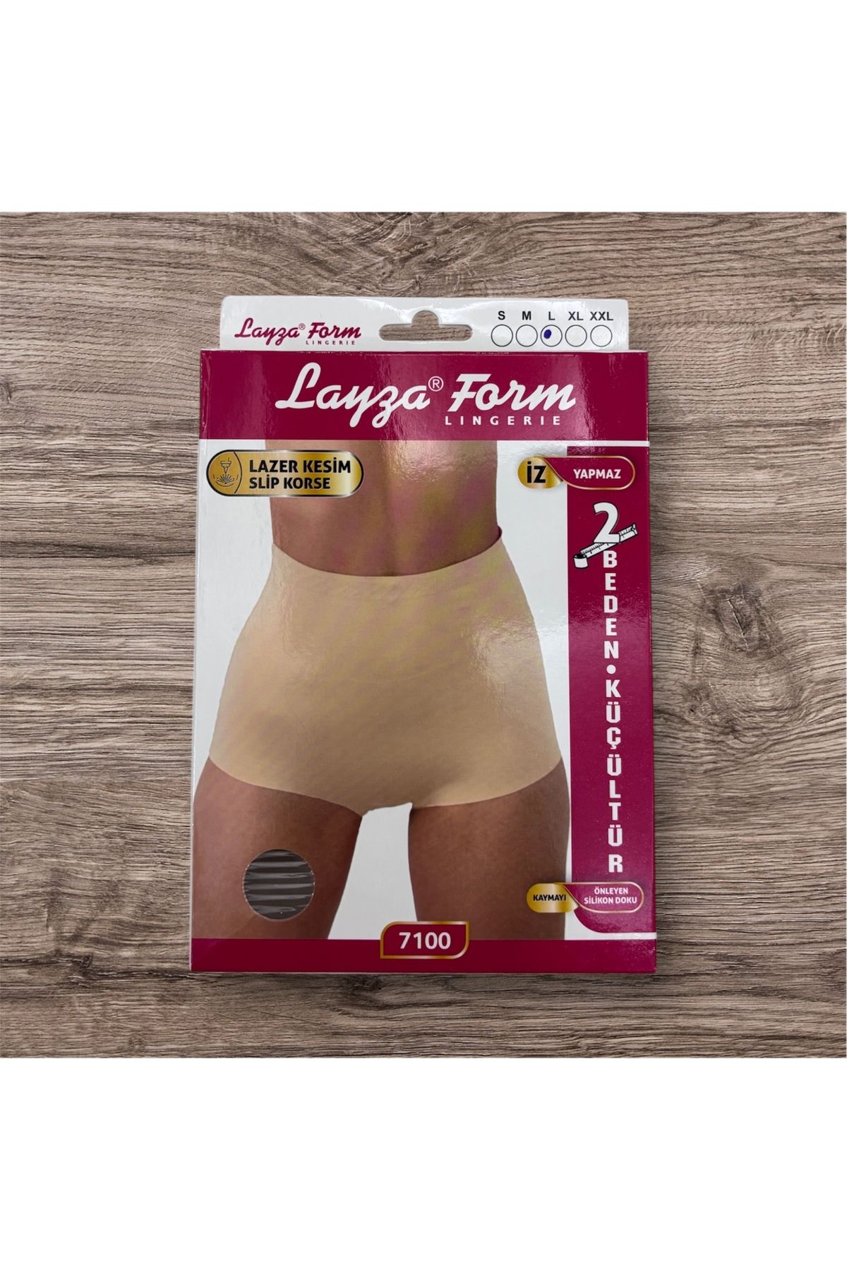 Lyza form Lazer Kesim İz Yapmaz Kaymayı Önleyen Slikonlu Doku Slip Korse