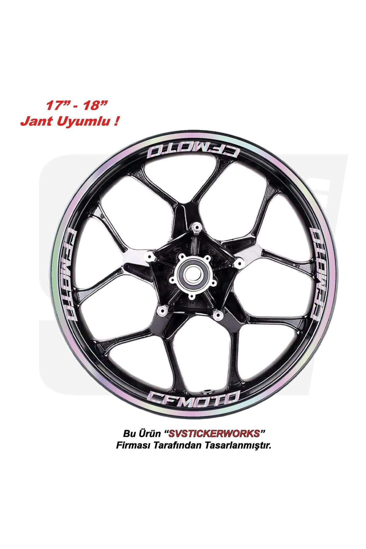 ARONA CFMOTO Motosiklet Jant Şeridi 32'Li Set Sticker Etiket Modeli