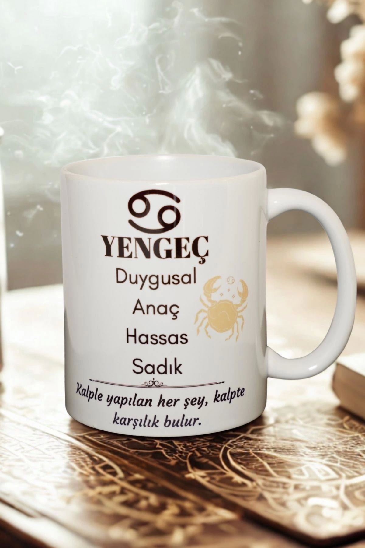 Ahinur Mutfak Yengeç Burcu Temalı Burç Bardağı Kupa