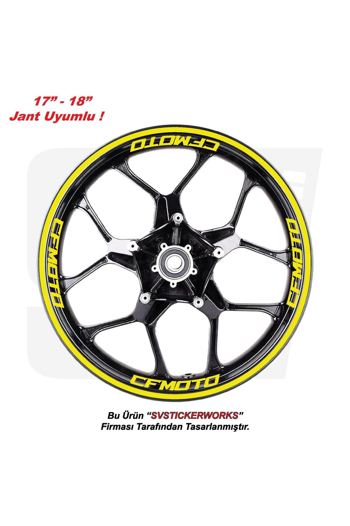 ARONA CFMOTO Motosiklet Jant Şeridi 32'Li Set Sticker Etiket Modeli