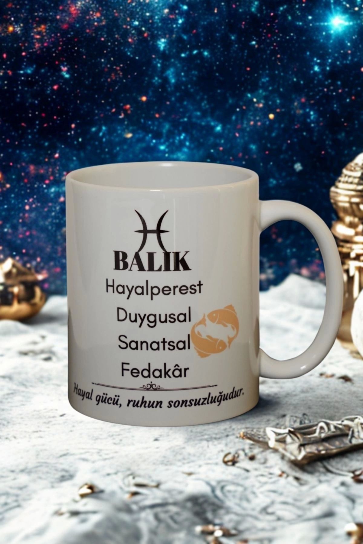 Ahinur Mutfak Balık Burcu Temalı Burç Bardağı Kupa