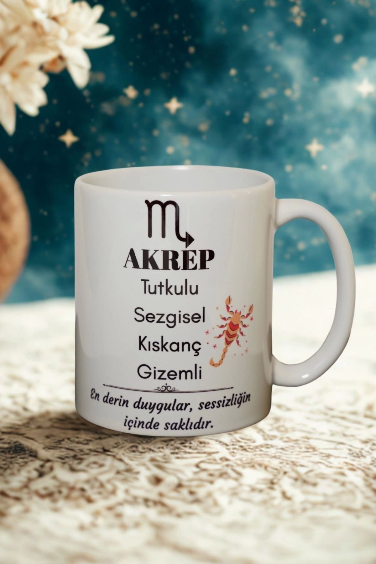 Ahinur Mutfak Akrep Burcu Temalı Burç Bardağı Kupa