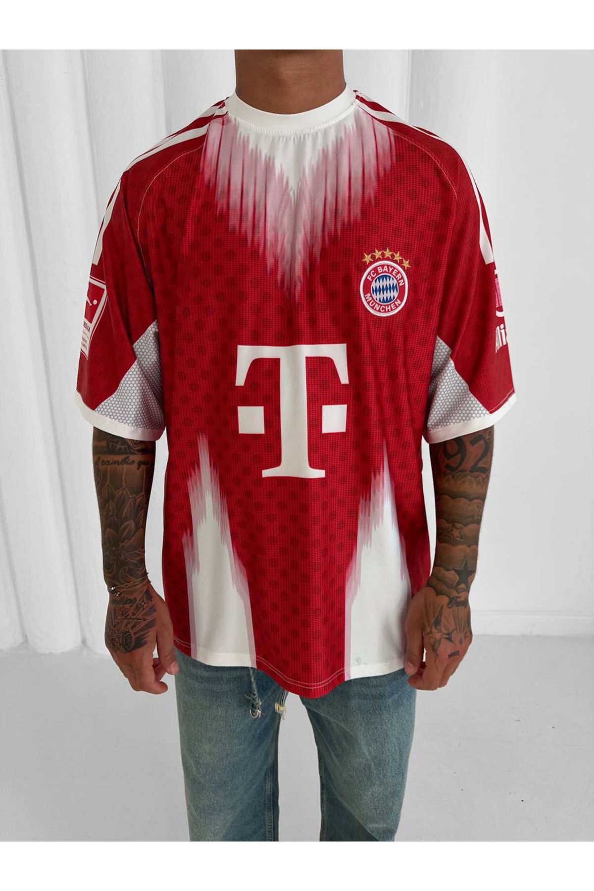SENTİNEL WEAR BAYERN NAKIŞLI OVERSIZE KONSEPT T-SHIRT ( YÜKSEK KALİTE)