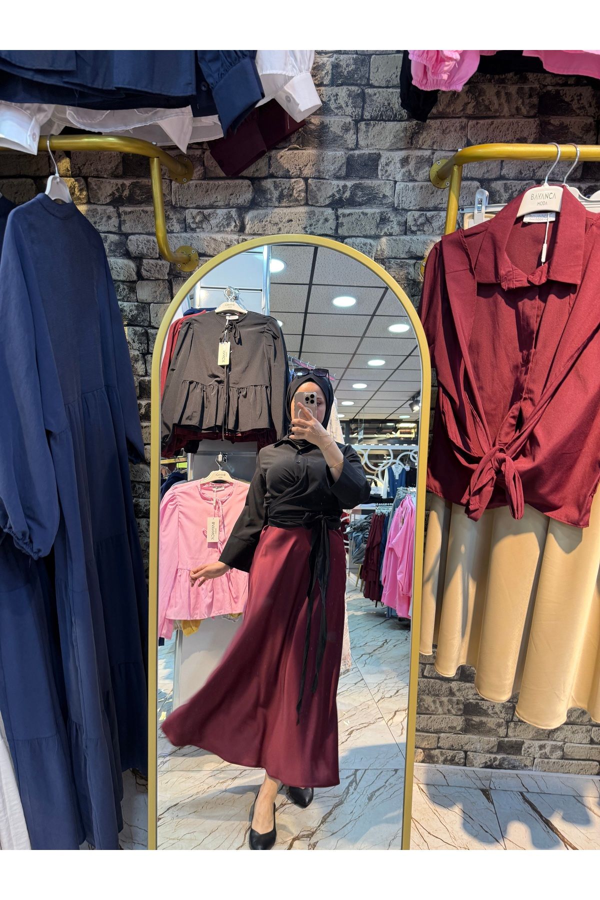 MODA AKGÜN Saten Etek