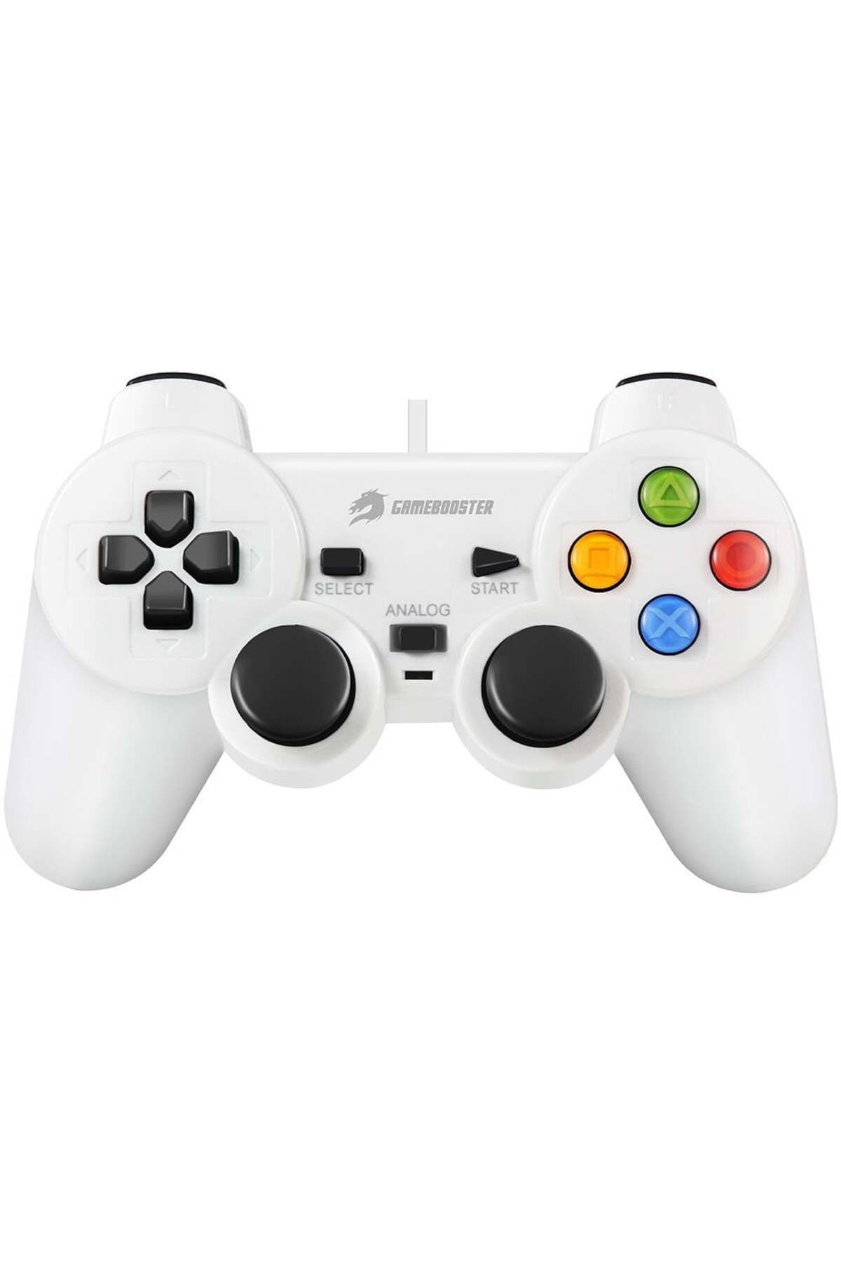GAMEBOOSTER GB-J101W Beyaz Kablolu Titreşimli Gamepad (PC Uyumlu)