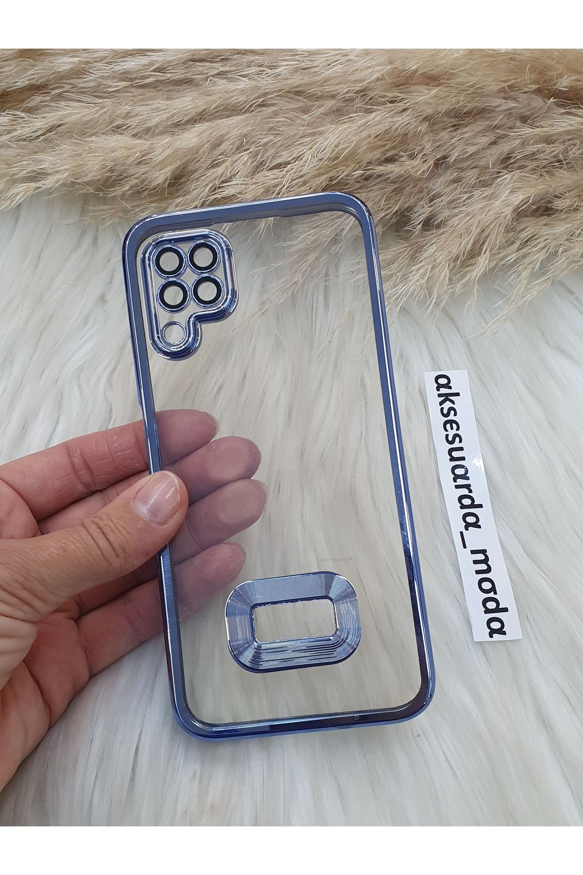 ZB Aksesuarda Moda HUAWEİ P40 LİTE Uyumlu Kamera Lensli Logo Detaylı Lazer Kesim Kılıf