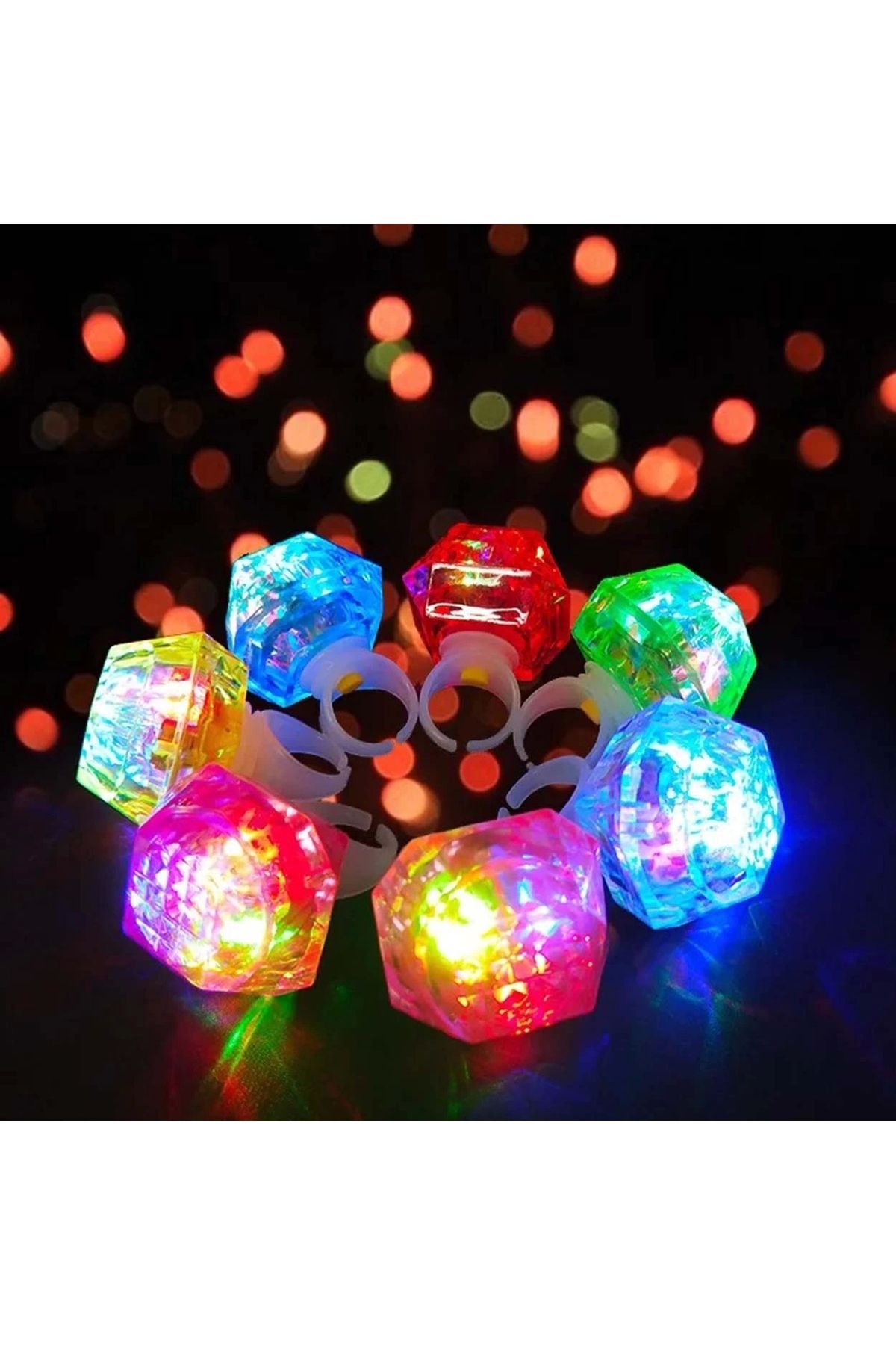 No8 Home-Crystal Designed Led Glow Lighted 3 Mode Purple Ring 3.5 X 5 cm 4