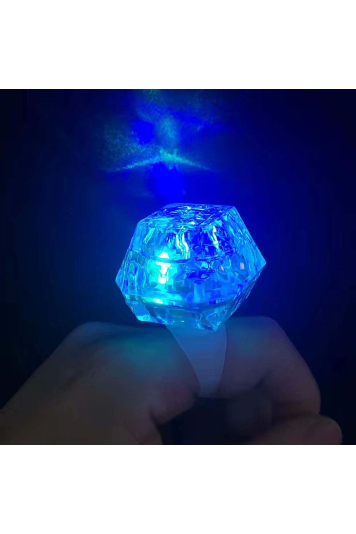 No8 Home-Crystal Designed Led Glow Lighted 3 Mode Purple Ring 3.5 X 5 cm 3