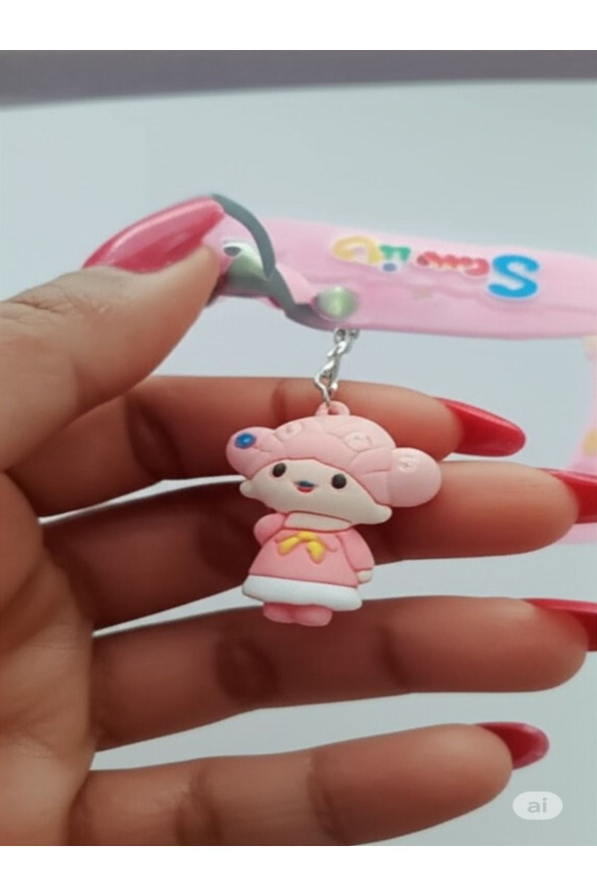 FAMEMUS ACCESSORY 3d My Melody Silikon Anahtarlık Çanta Aksesuar .