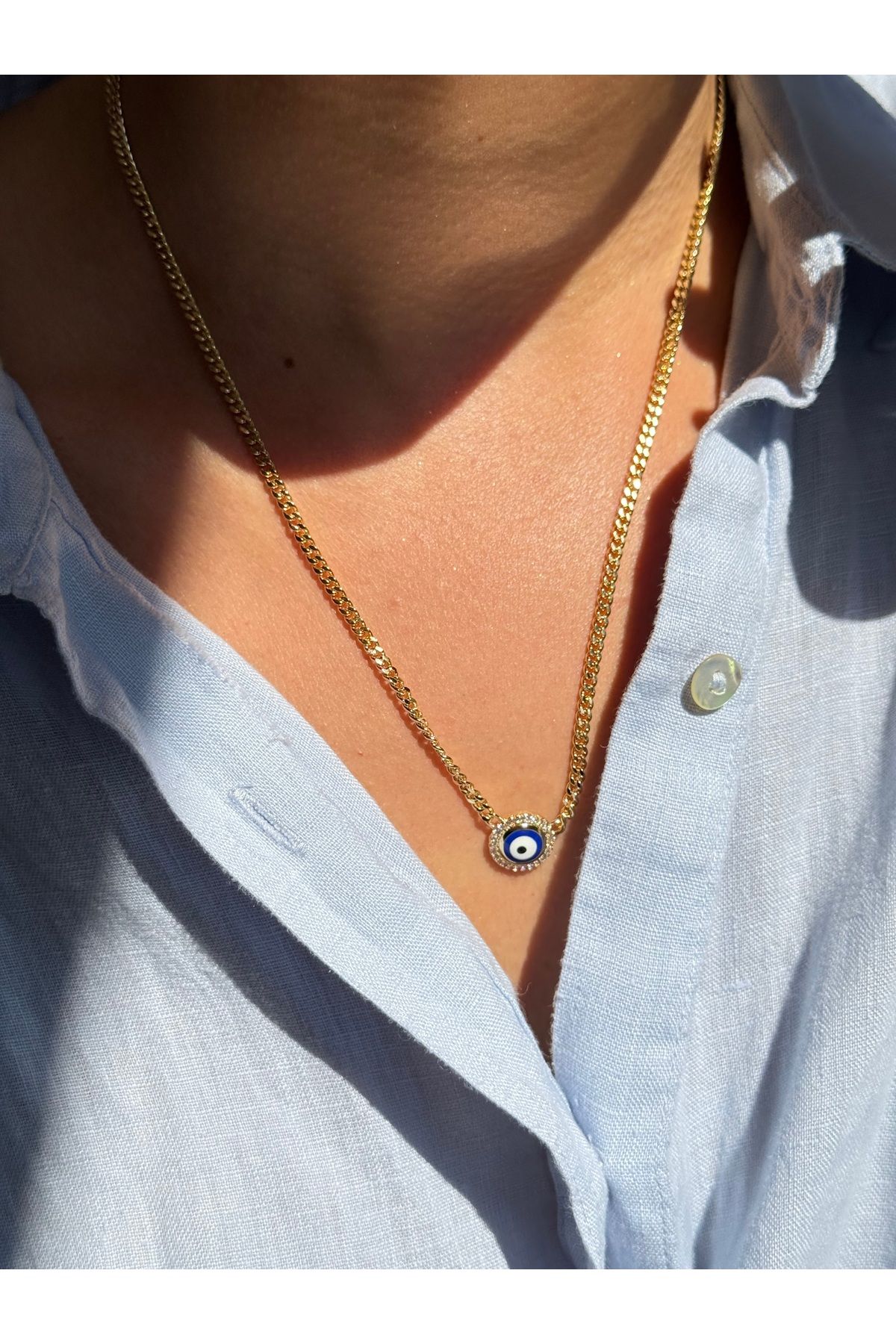 LinaSoul 14K VİP nazar boncuklu kolye