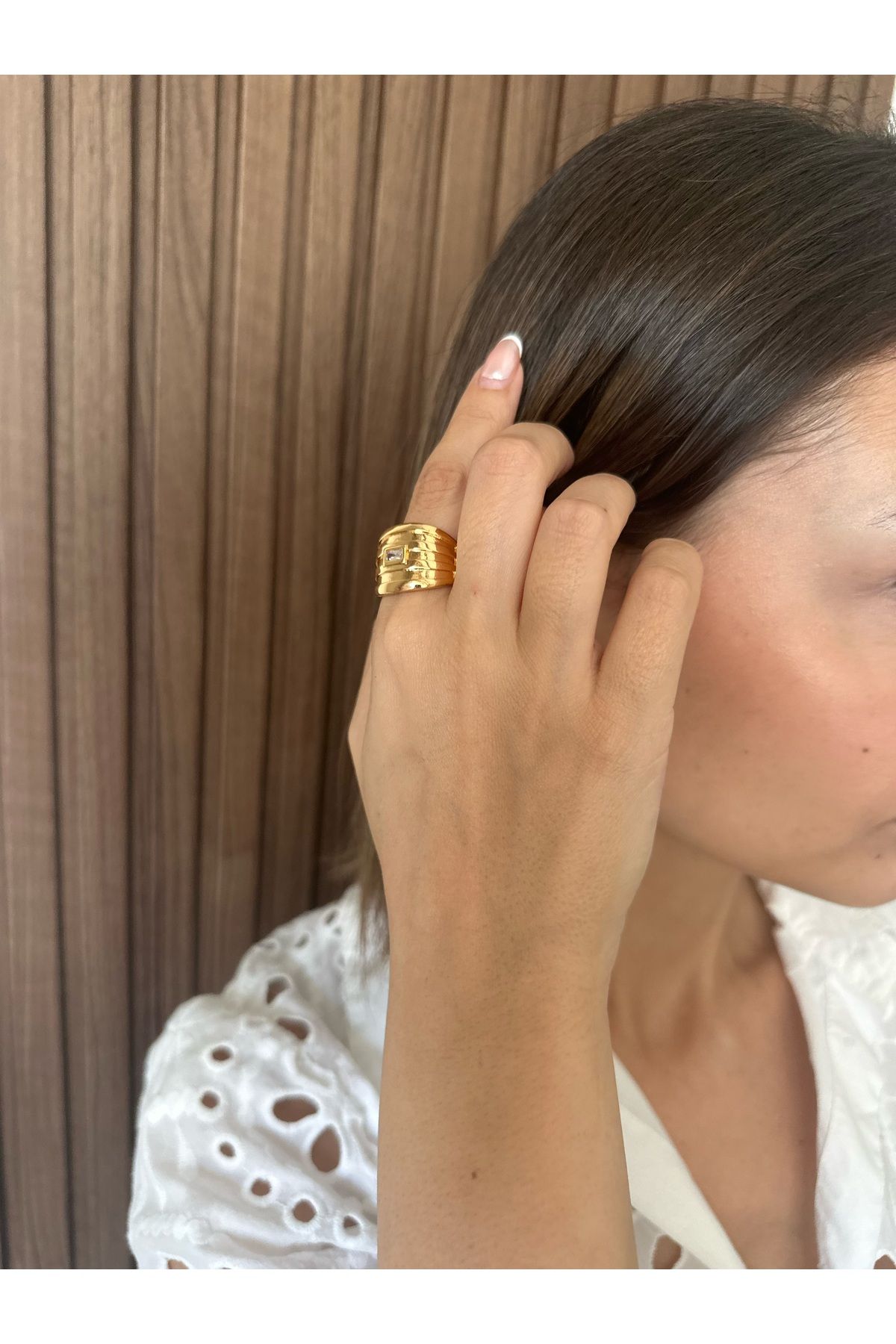LaNida Jewelry Sue yüzük / Taşlı ayarlanabilir yüzük