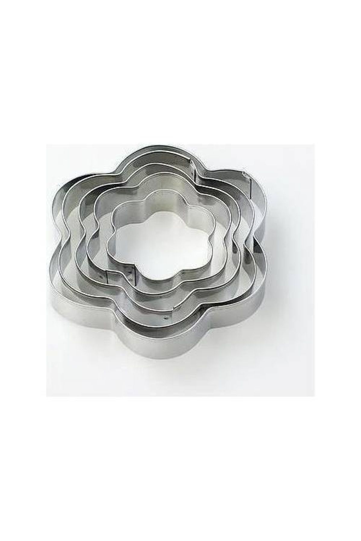naque Çiçek Kurabiye Kalıbı Metal 5 Parça