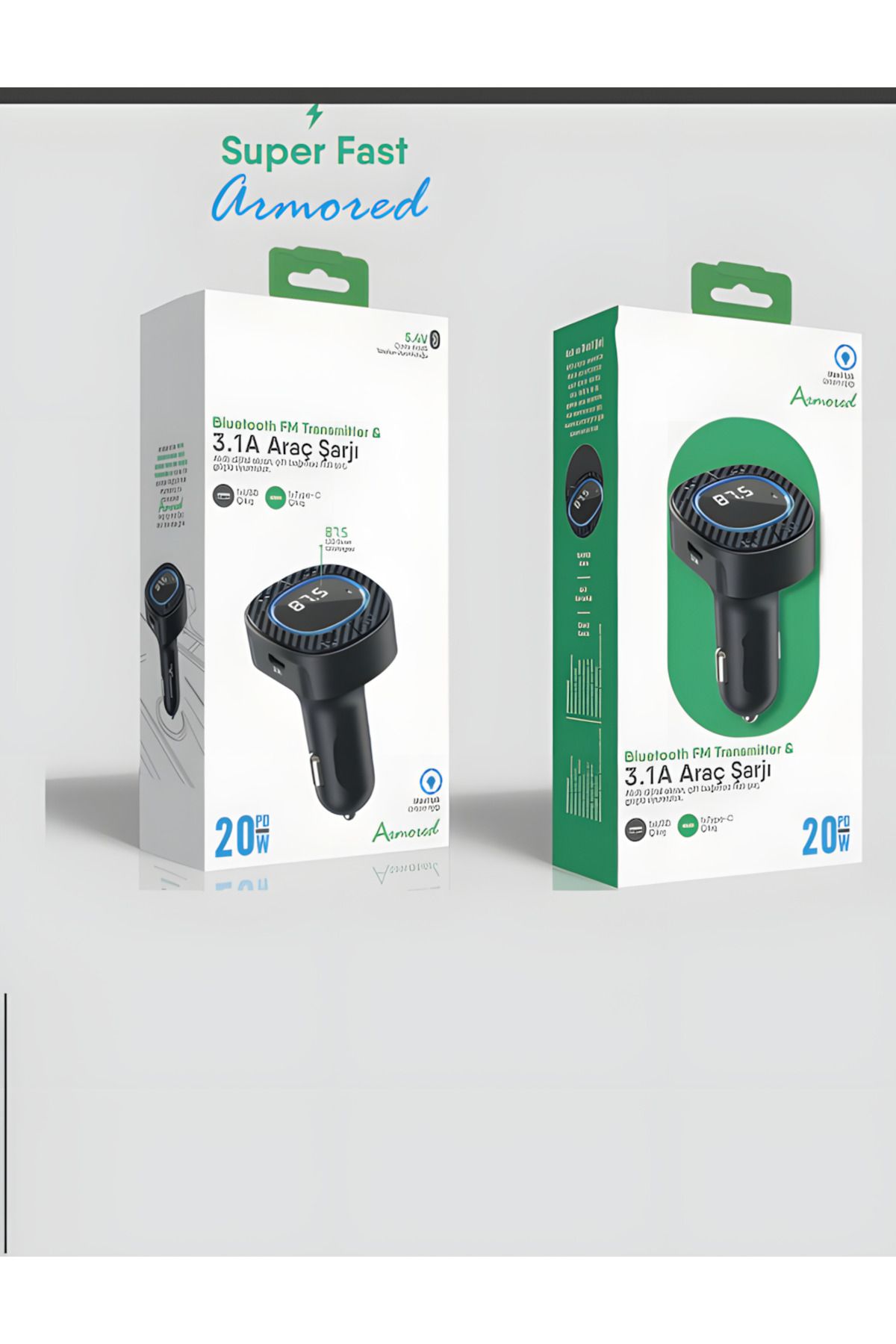 Kgntech Araç Şarj Cihazı Bluetootht 3.1A