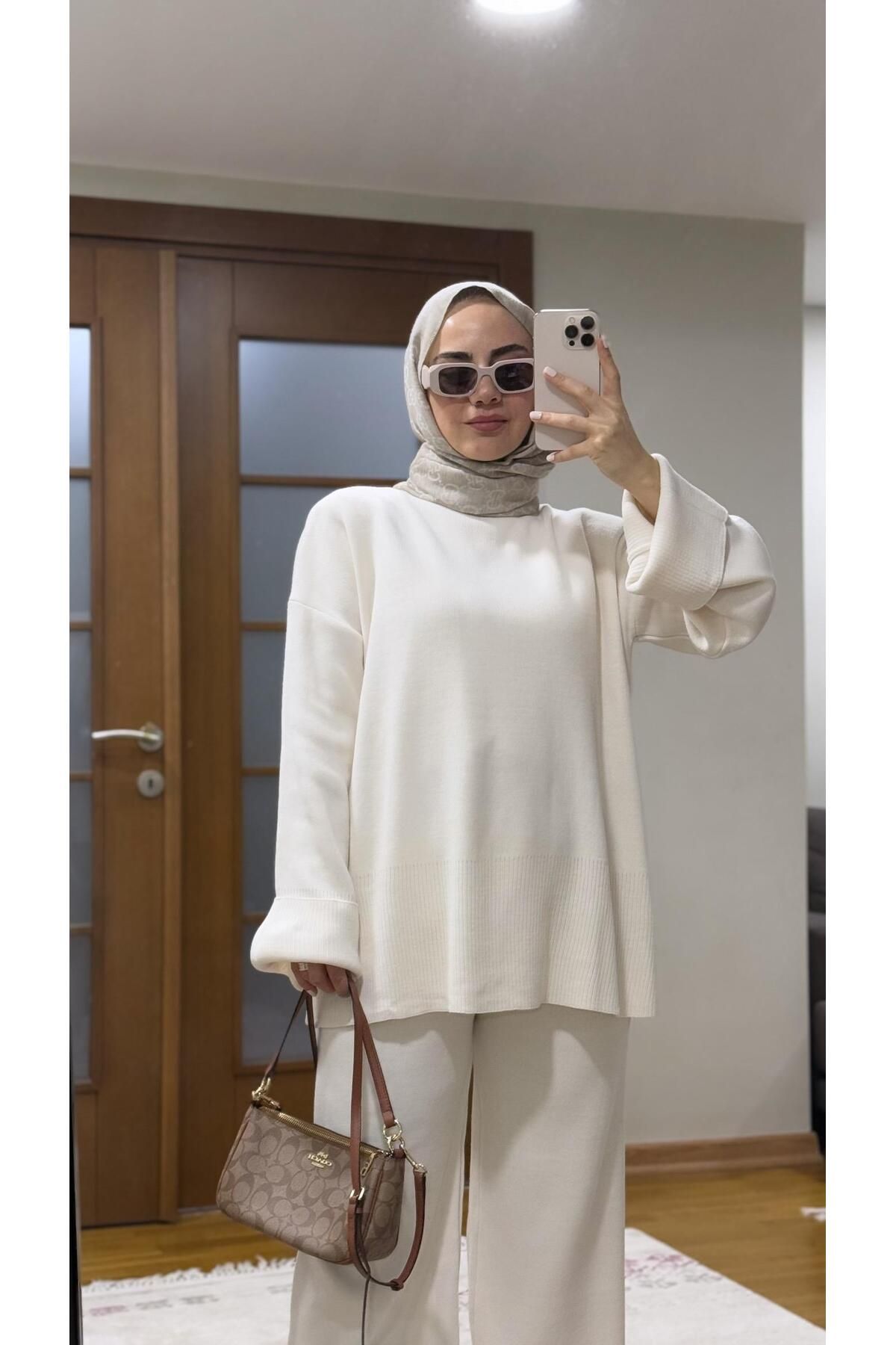 Touche Relax Triko Takım Krem