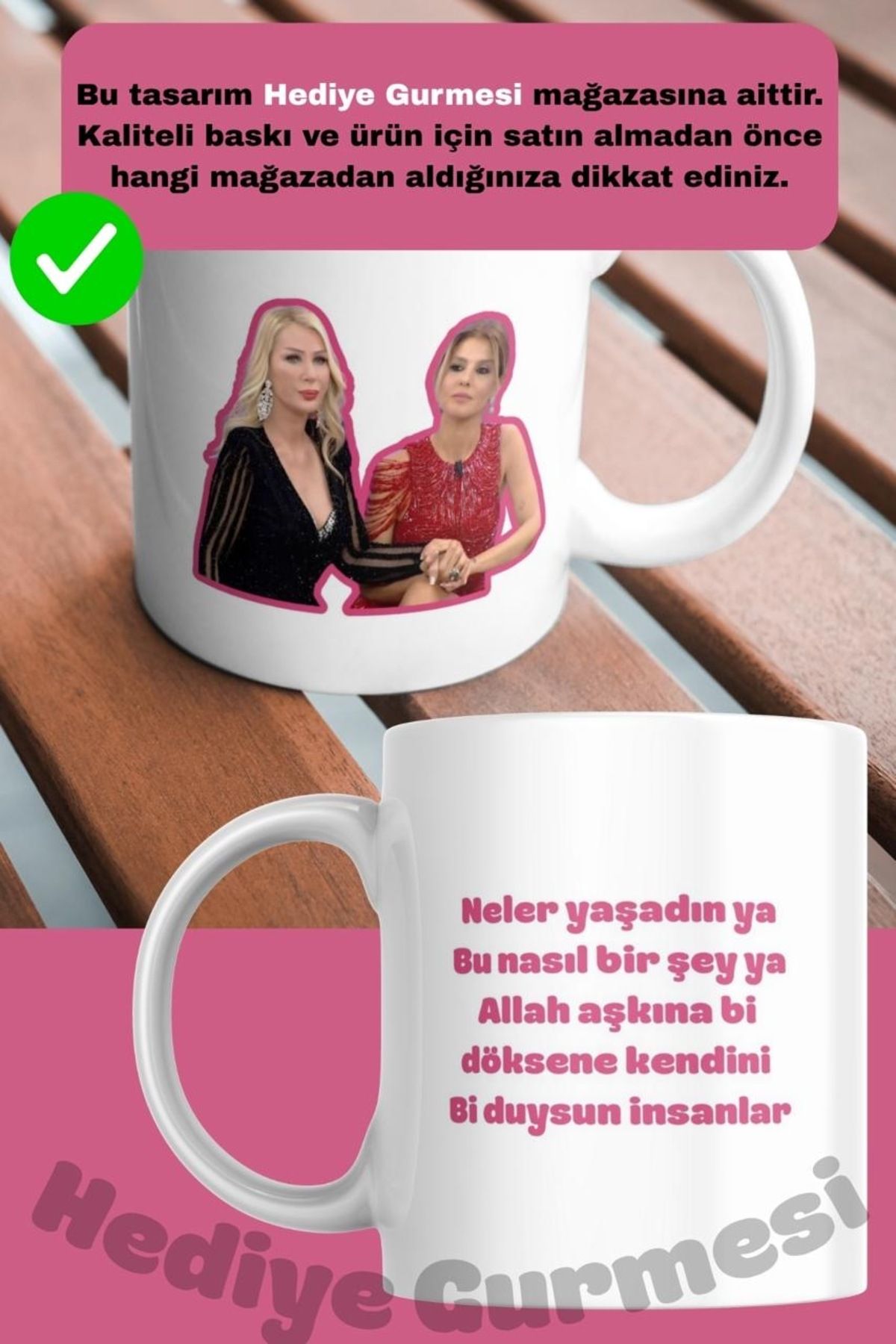 Hediye Gurmesi Seda Sayan Gülben Ergen Neler Yaşadın Ya Baskılı Porselen Kupa Bardak İkonik Kupa Arkadaşa Hediye