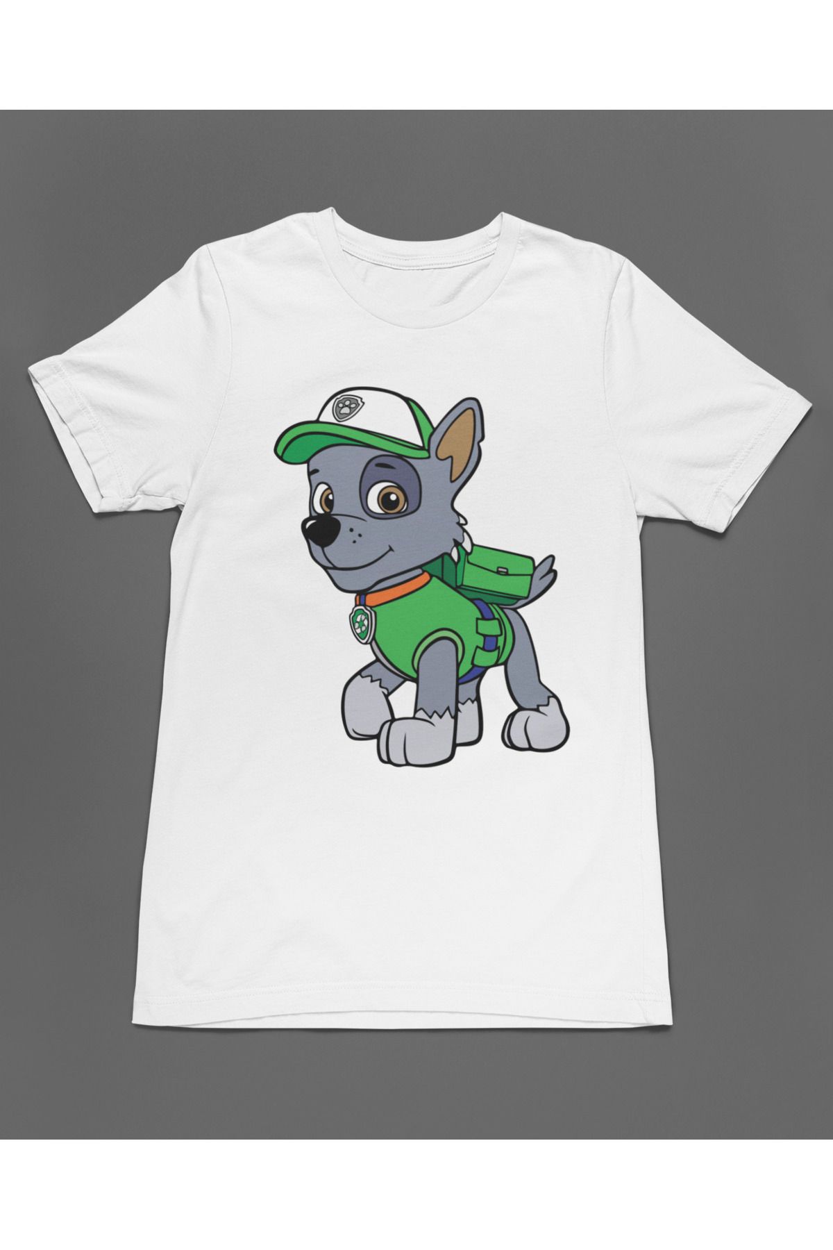 Bumeta Rocky ile Geri Dönüşüm Görevi Paw Patrol Unisex Tişört T-Shirt