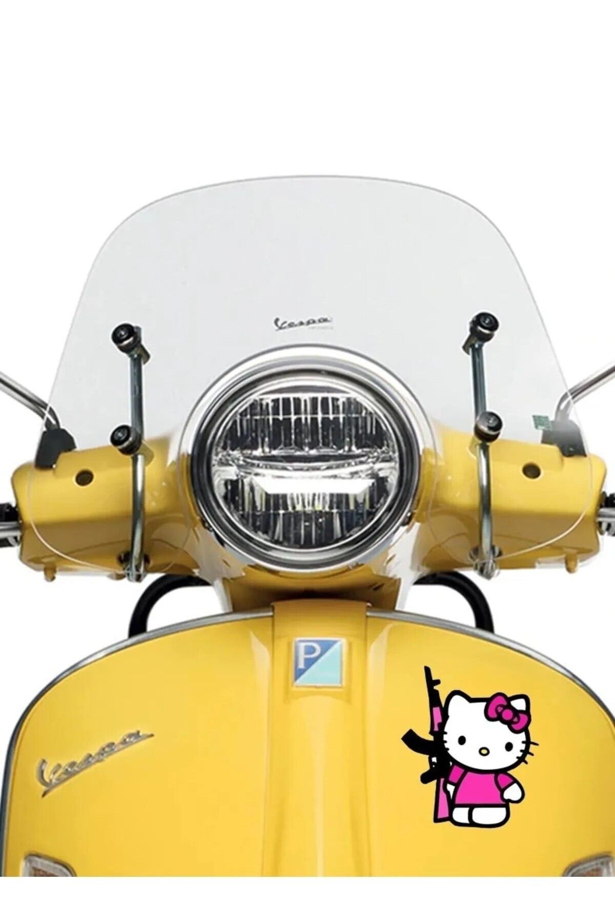 MS Major Selection Hello Kity Araba, Motorsiklet, Kask, Laptop,cam Sticker 14x10 Cm