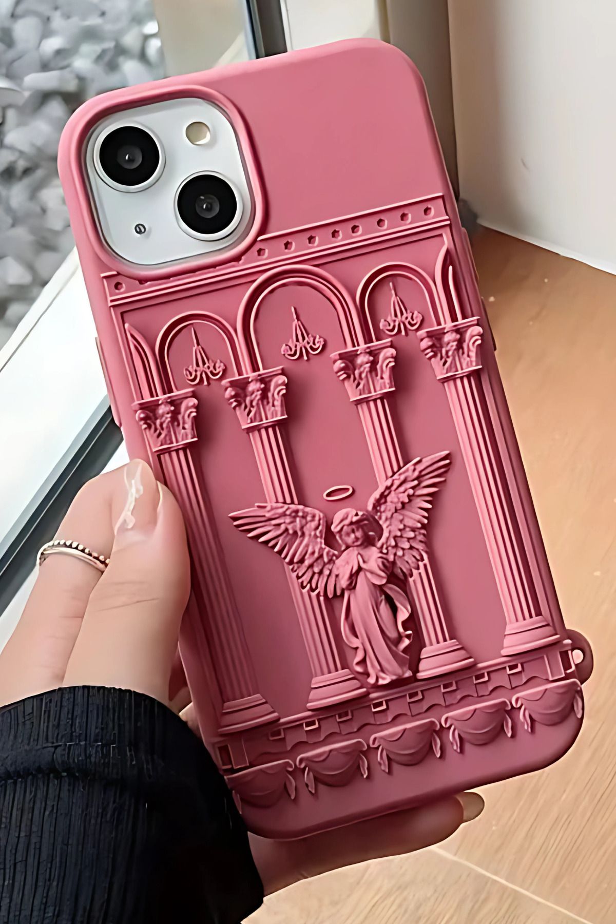 shop Iphone 11 Uyumlu Angel Antik Stil Melek Motifli Yumuşak Silikon Telefon Kılıfı