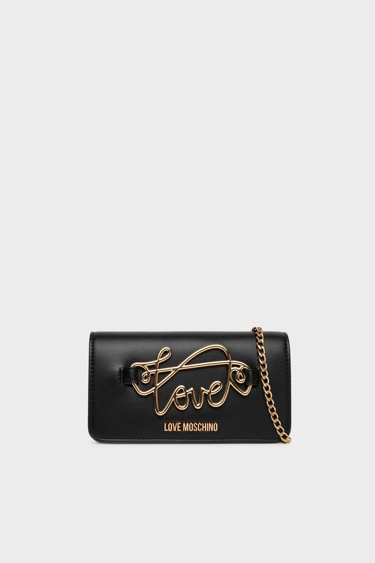 Love Moschino Logolu Sabit Zincir Askılı Portföy Cüzdan CÜZDAN JC5736PP0MKG0000