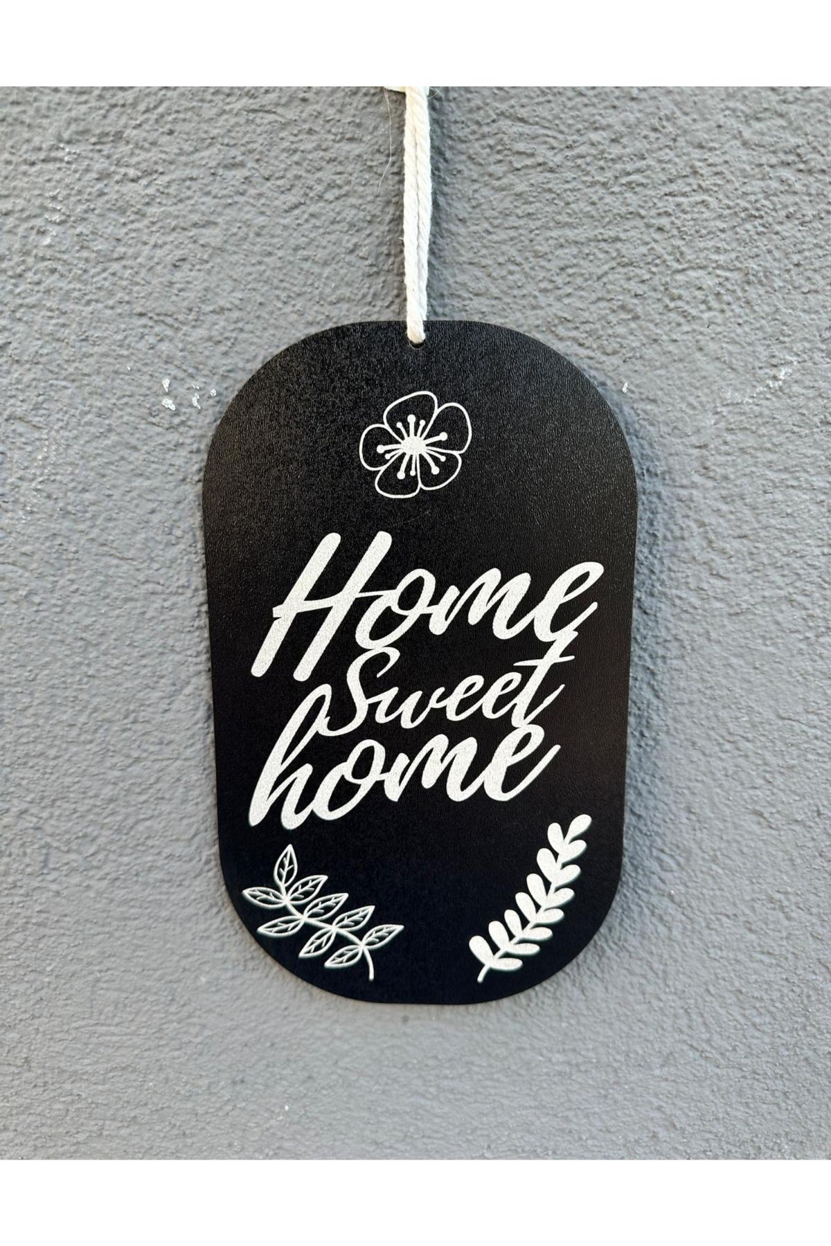 MeyArt Ajans Retro-Rustik-Dekoratif HOME-HOME SWEET HOME Konsepti Ahşap Duvar Dekor Süsü özel Kesimli