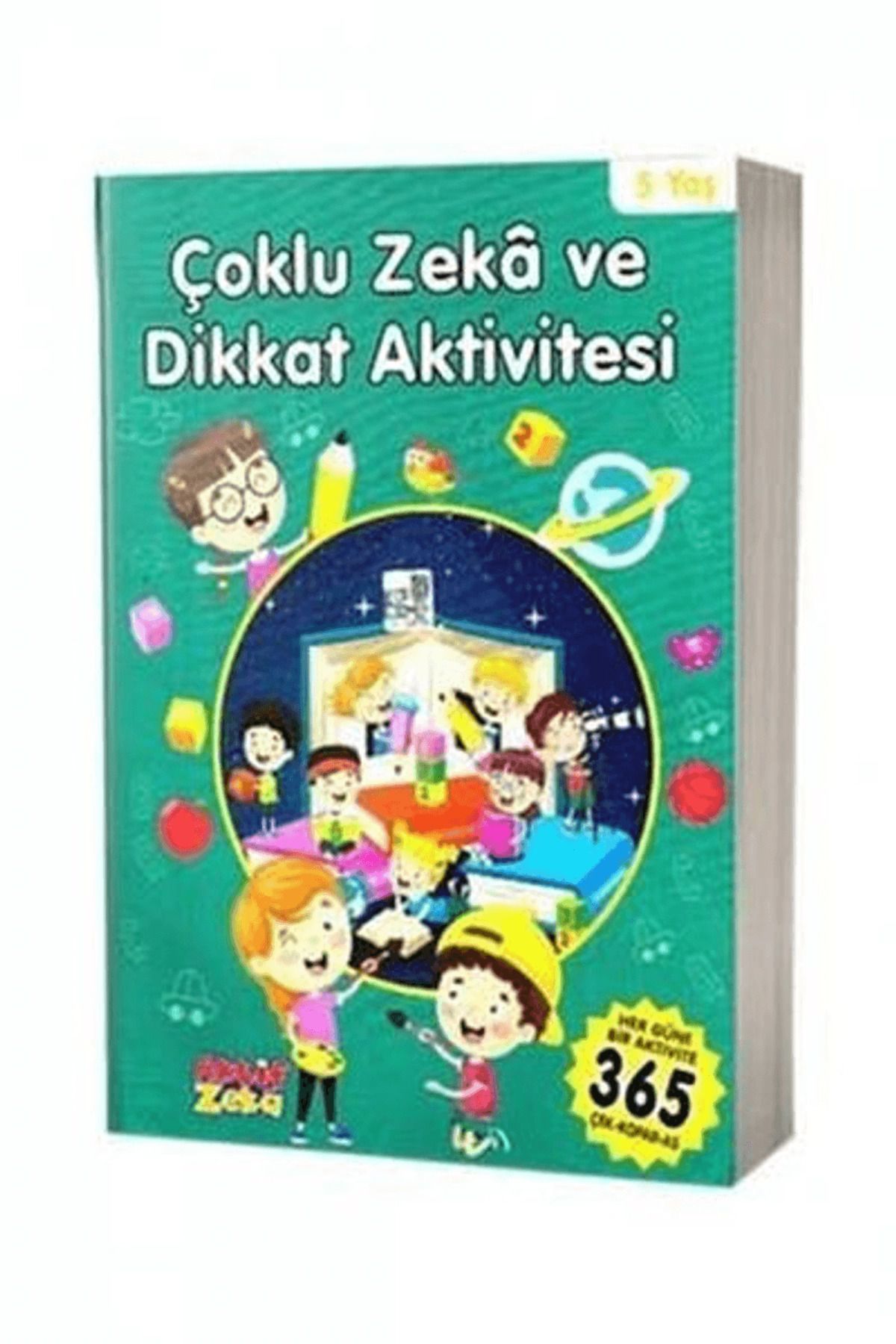 Aktif Zeka Yayınları 5 Yaş Çoklu Zeka ve Dikkat Aktivitesi - Yeşil Kitap