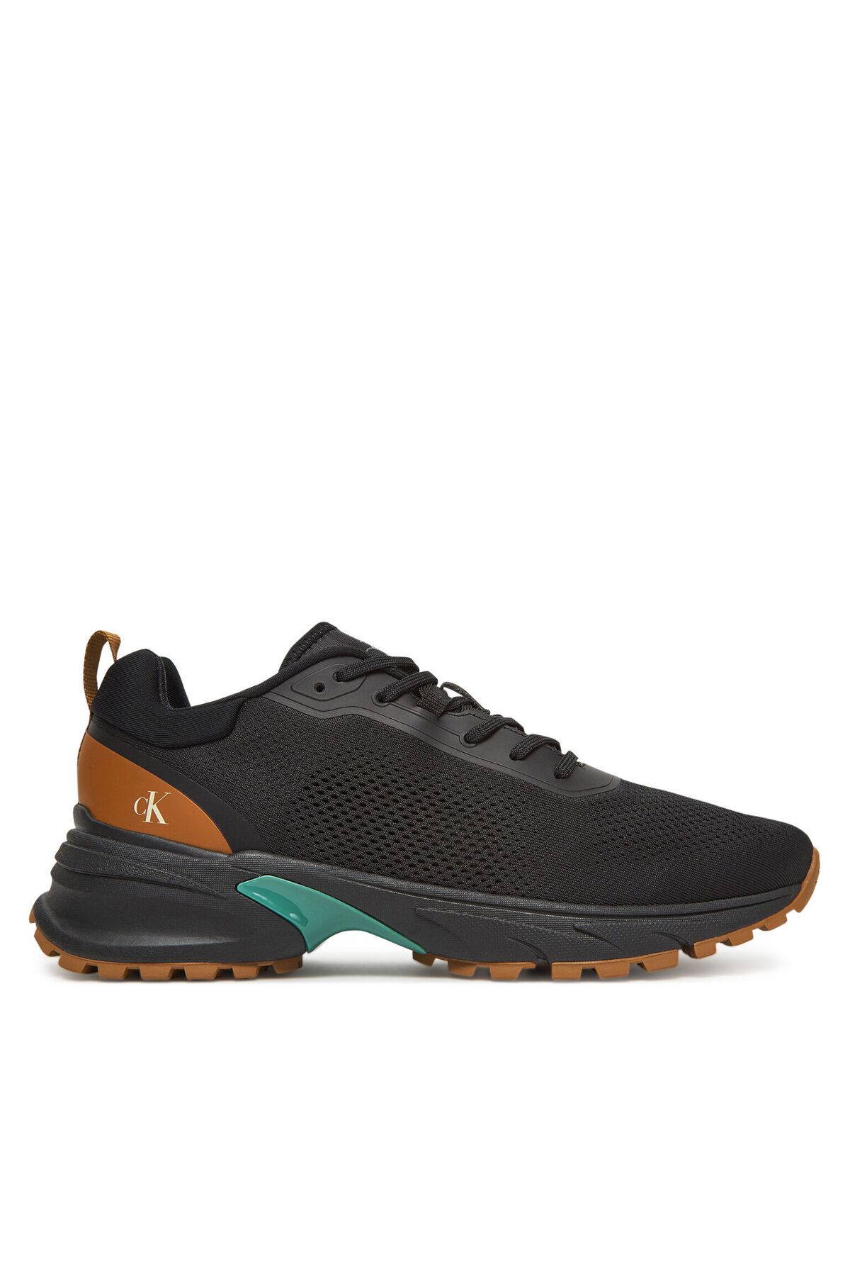 Calvin Klein Erkek Orta Kalın Fileli Kumaş Yuvarlak Burun Rahat Taban Siyah Sneaker YM0YM01284-01O