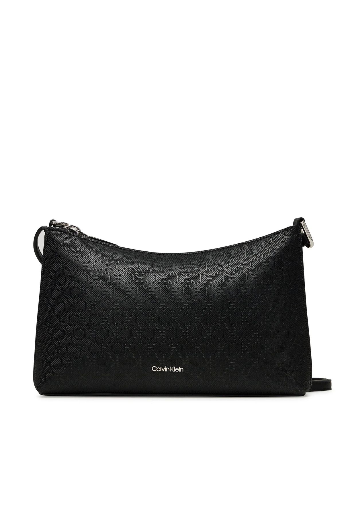 Calvin Klein Kadın Çıkarılabilir Askılı Desenli Fermuar Kapamalı Siyah Çanta LV04F3099G-UB1