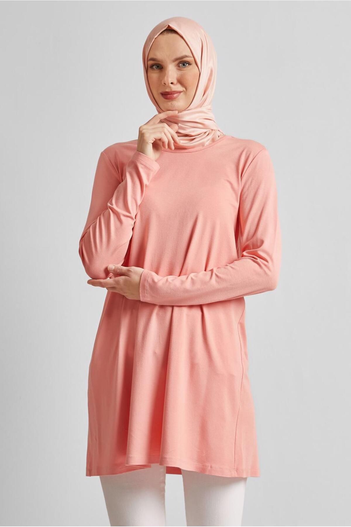 Alvina BİSİKLET YAKA TESETTÜR TUNİK 44788