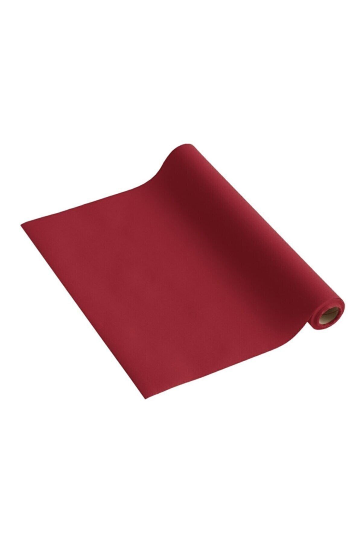 Elioure Suya dayanıklı, kumaş dokulu tek kullanımlık masa örtüsü, 20 adet, 120cm, bordo