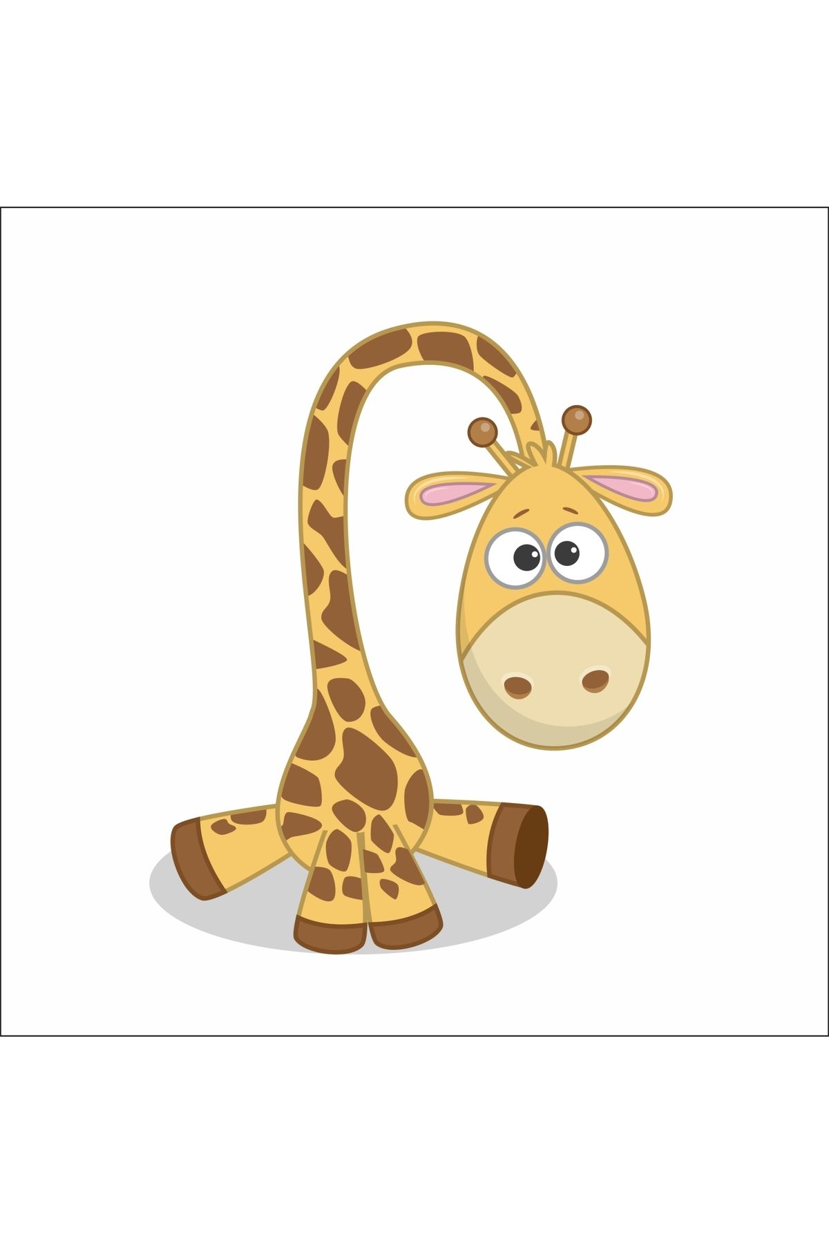 Reysa Tasarım Sevimli Zürafa Sticker