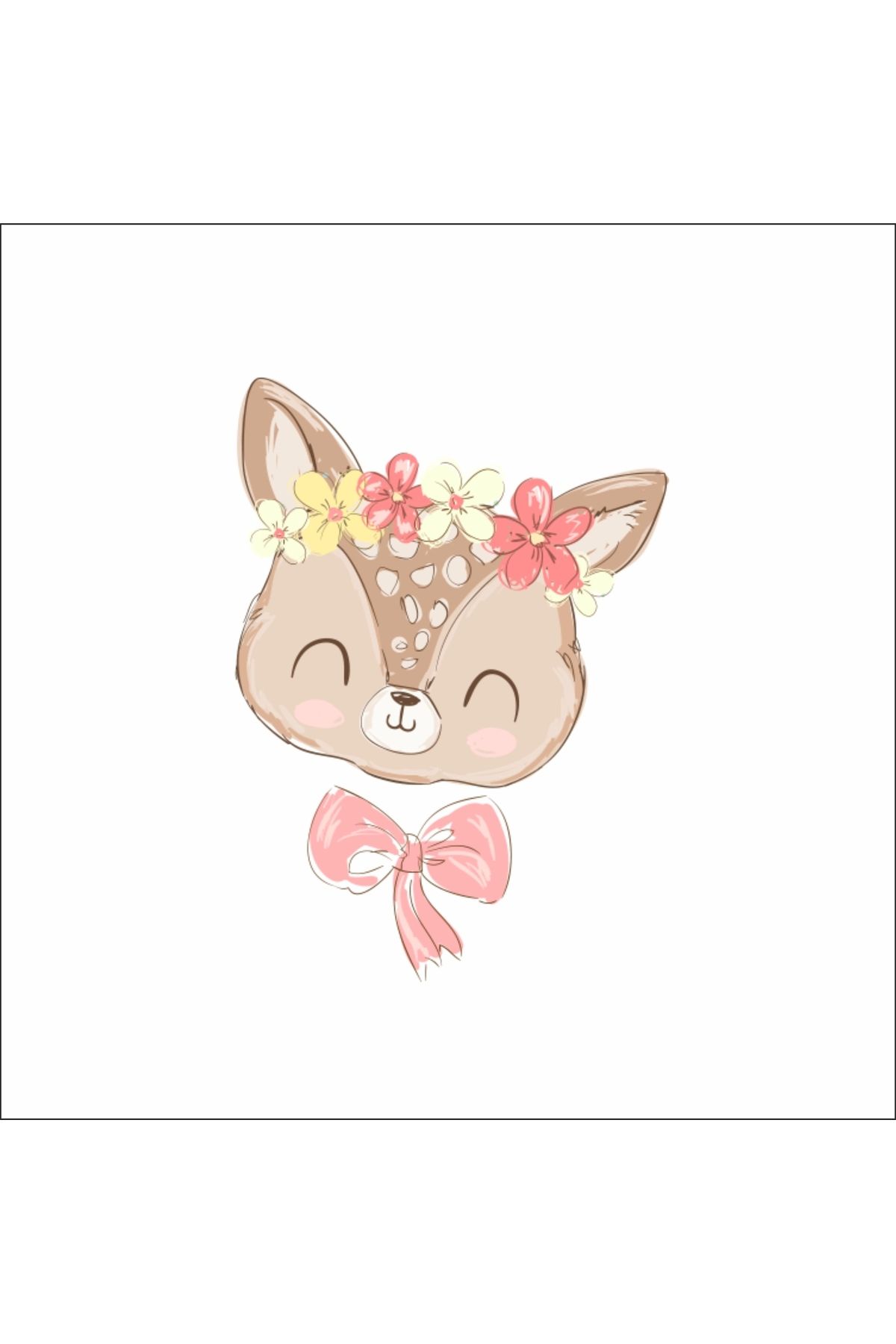 Reysa Tasarım Sevimli Geyik Sticker
